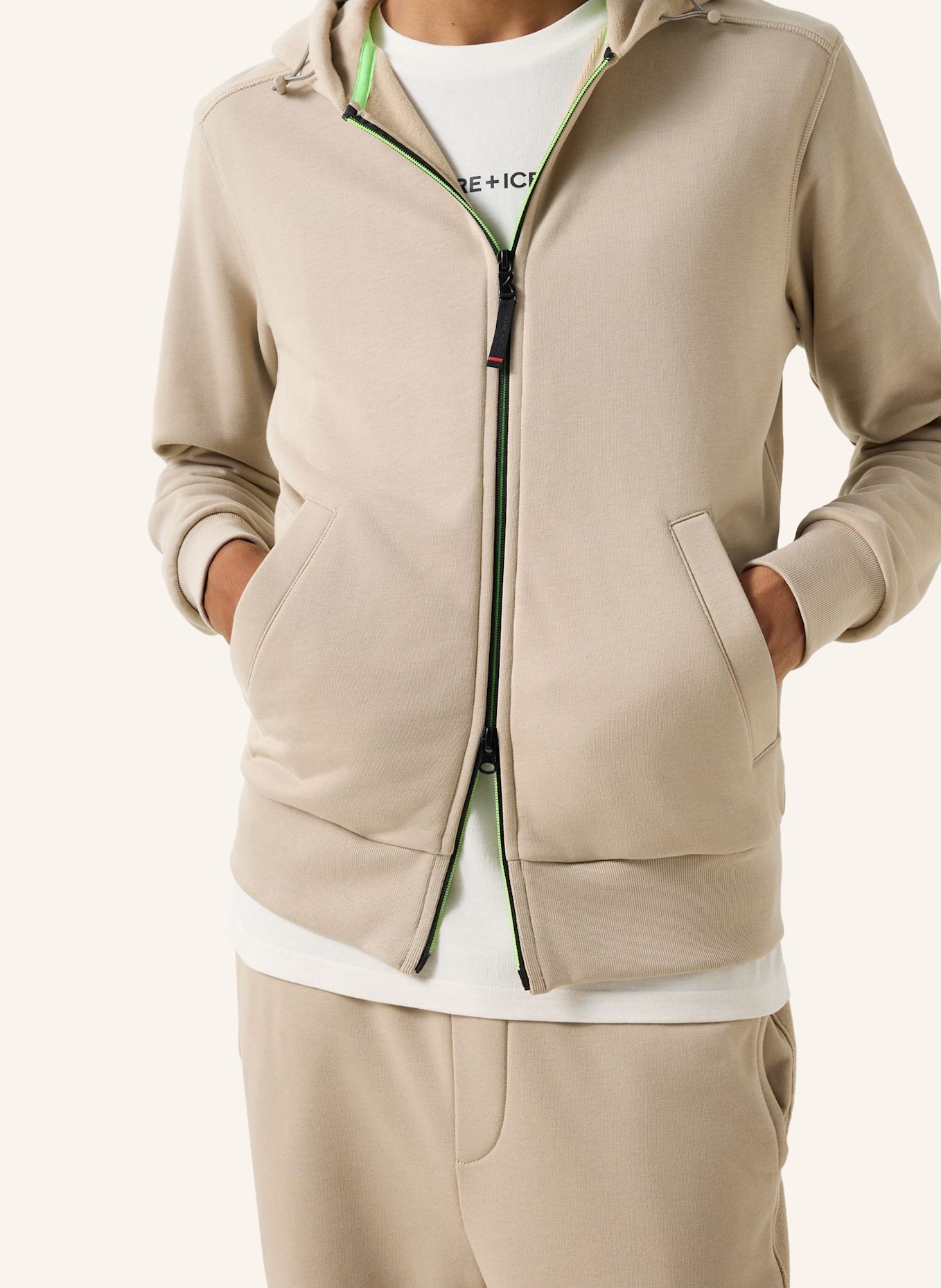 FIRE+ICE Katoenen sweatvest Kano: BEIGE