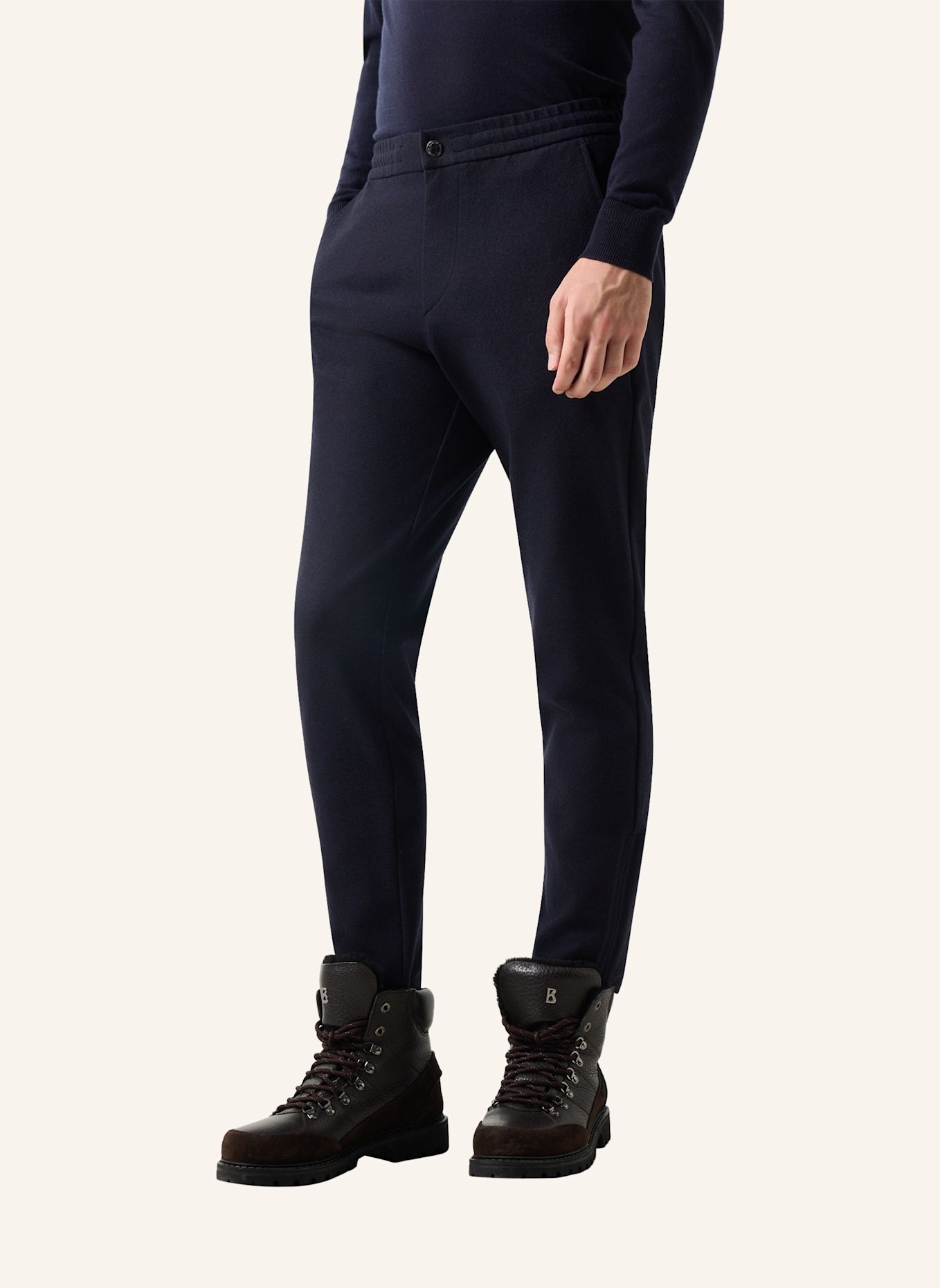 BOGNER Flanellen broek Boris: DONKERBLAUW