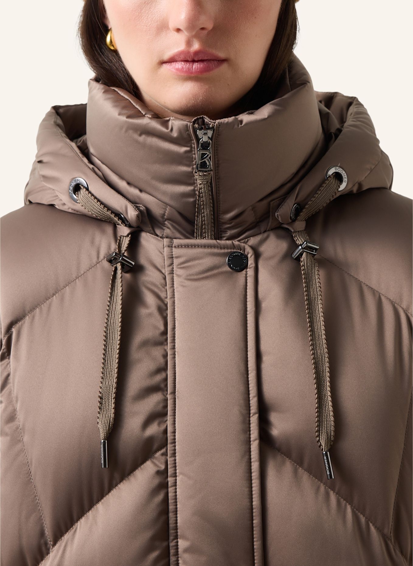 BOGNER Donsmantel GINNY: GRIJS / BRUIN