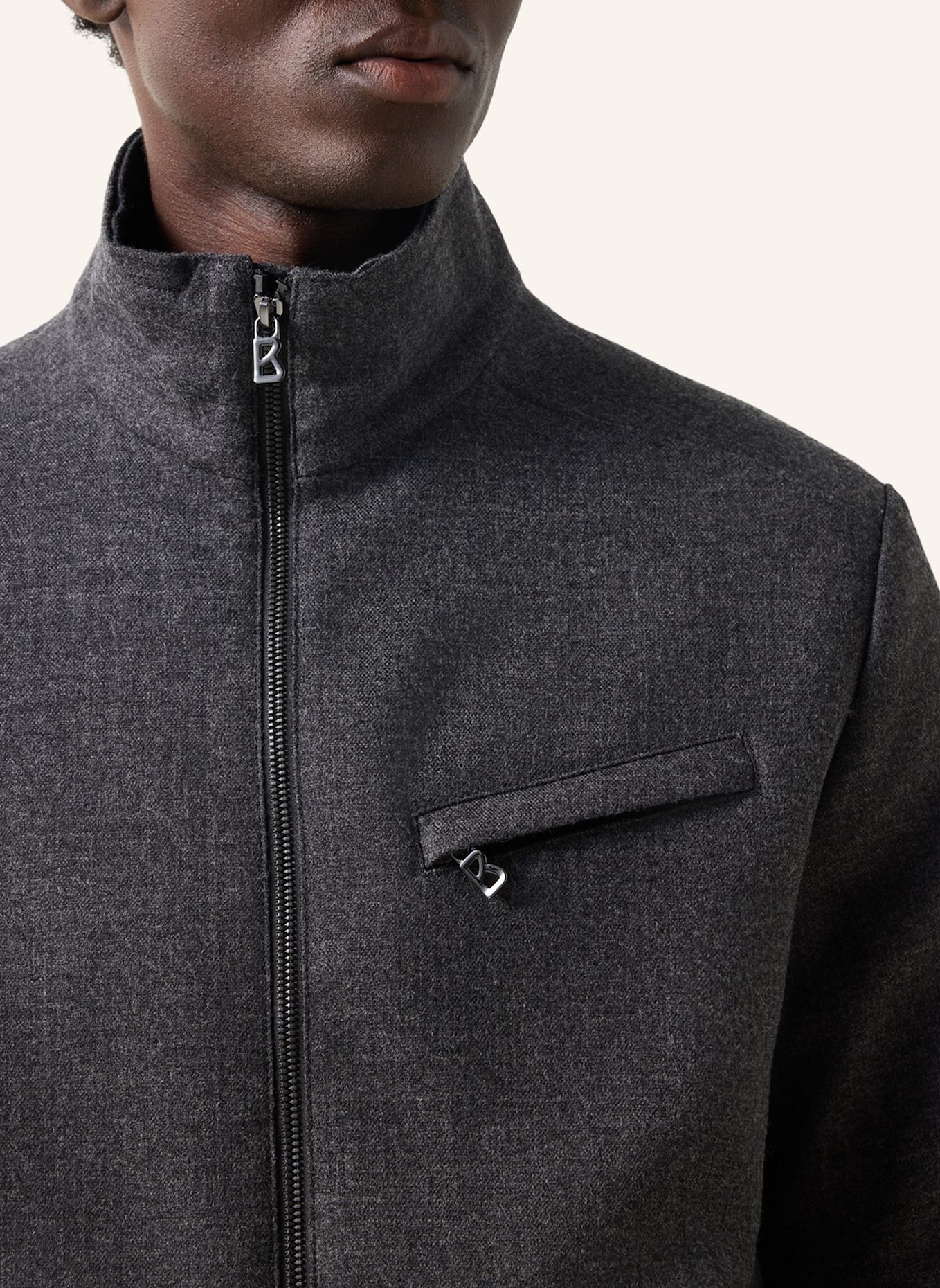 BOGNER Schurwollmix-Jacke Milan: DUNKELGRAU