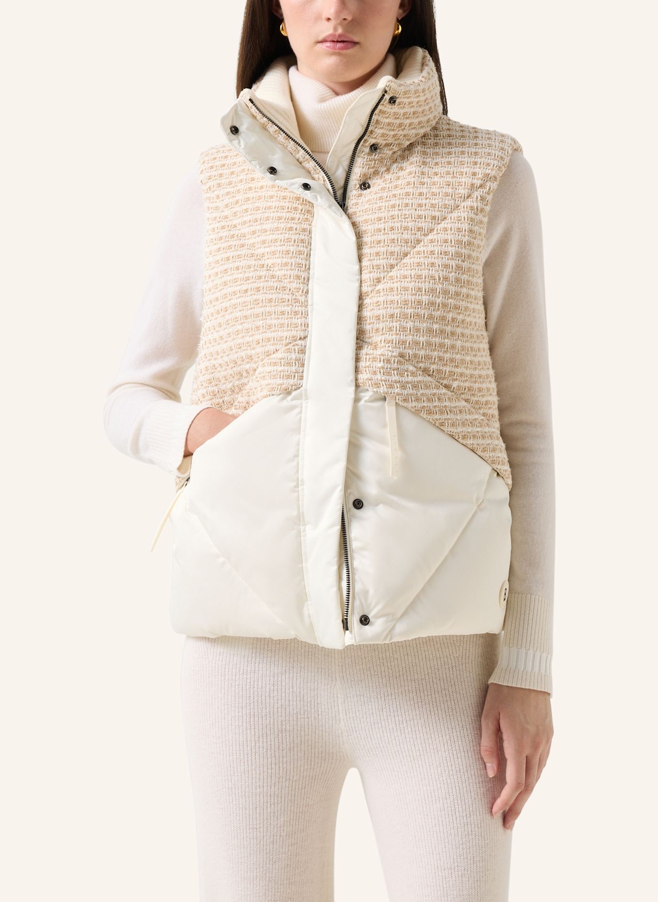 BOGNER Donzen bodywarmer Netty: WIT / BEIGE