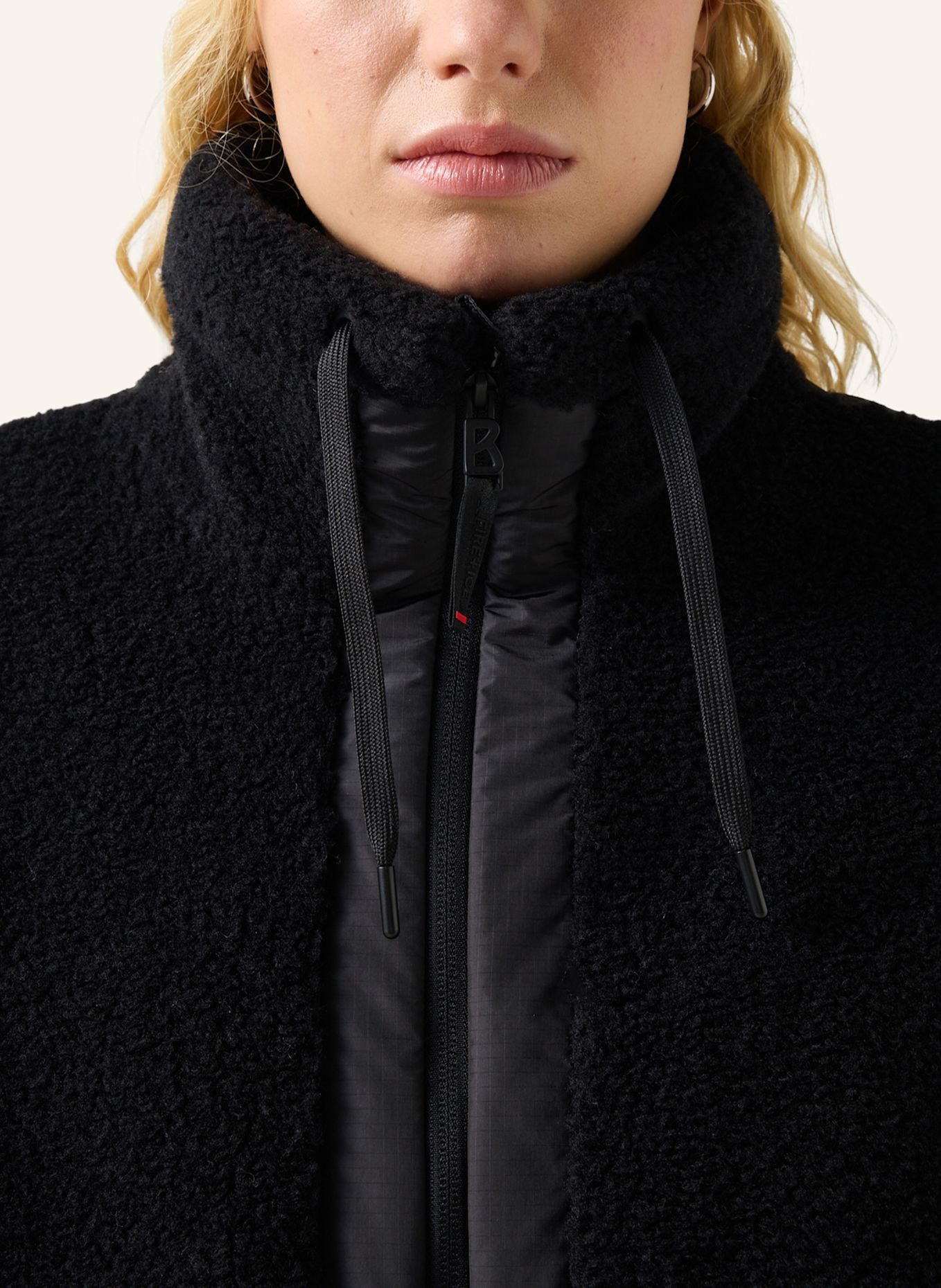 FIRE+ICE Midlayer-Teddy-Jacke Ninetta: SCHWARZ
