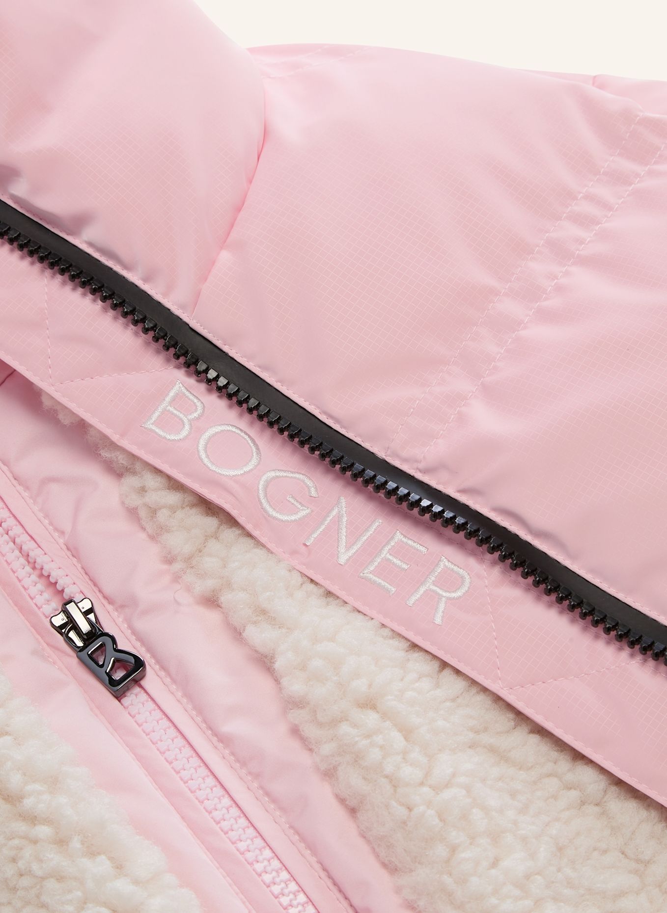 BOGNER Kinder-ski-donsjas met glitters: ROZE / WIT