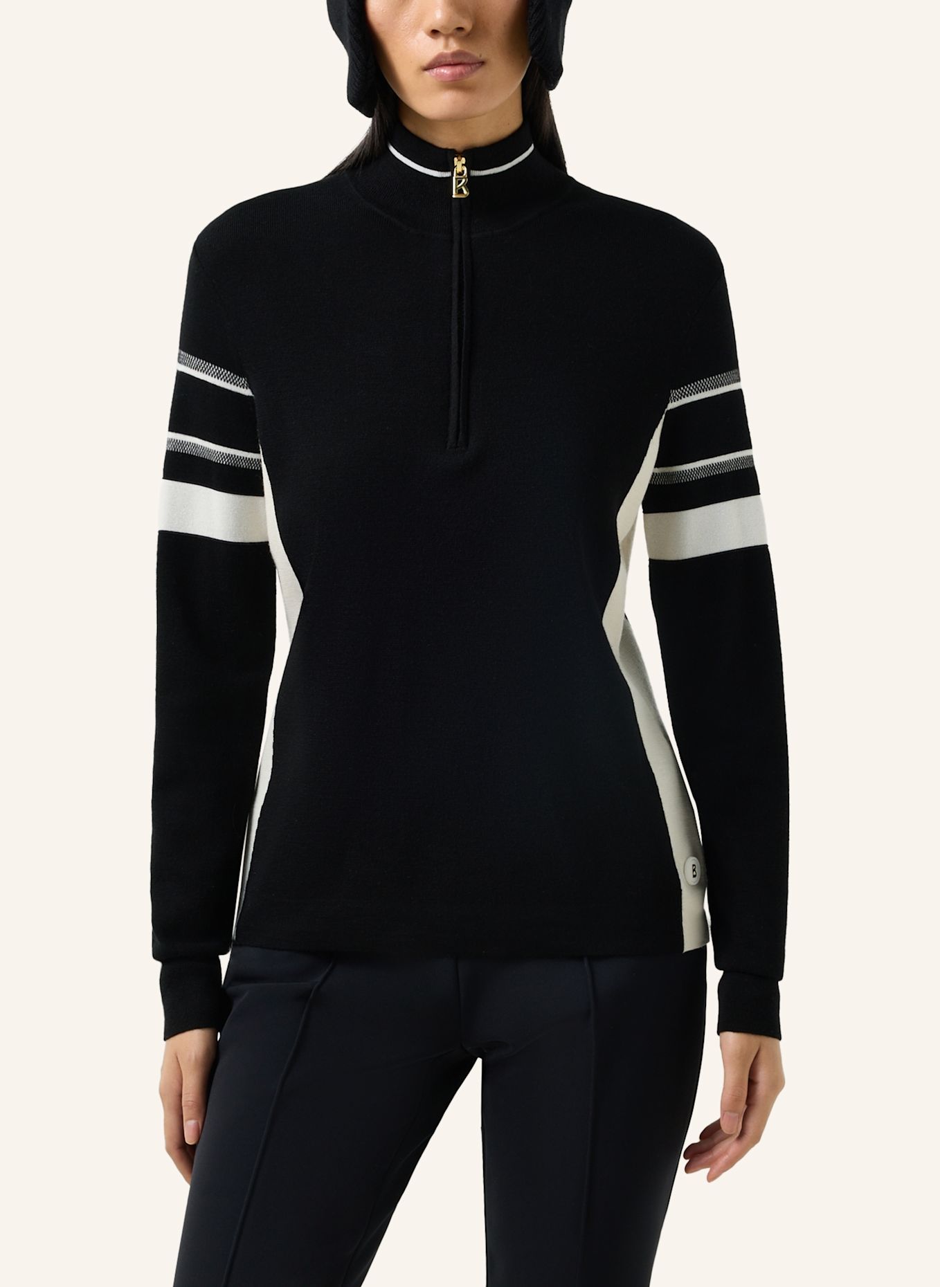 BOGNER Trui Lari: ZWART / WIT