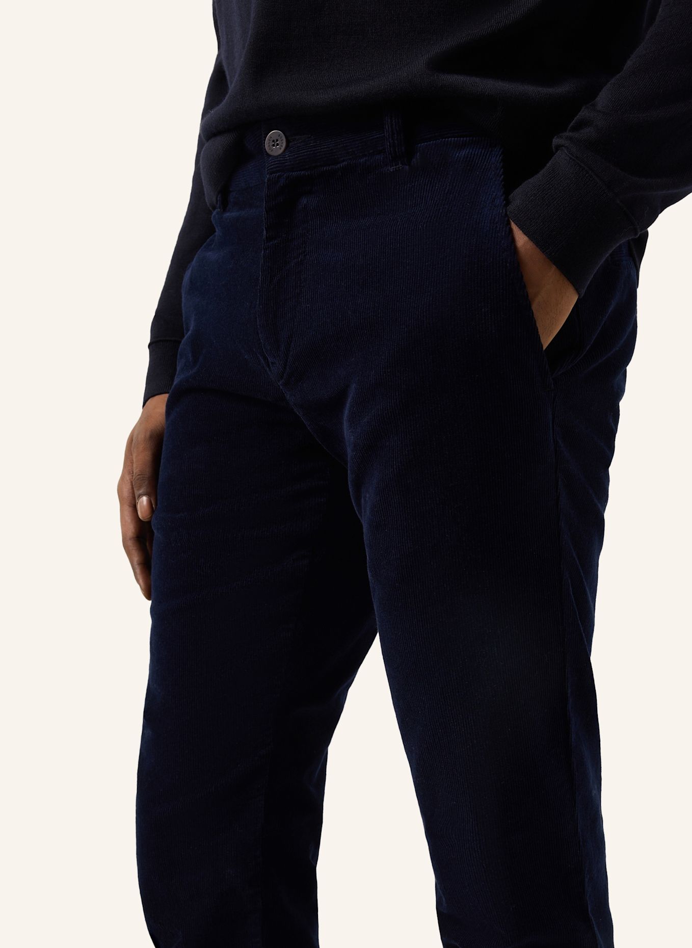 BOGNER Cordbroek Riley Casual: DONKERBLAUW