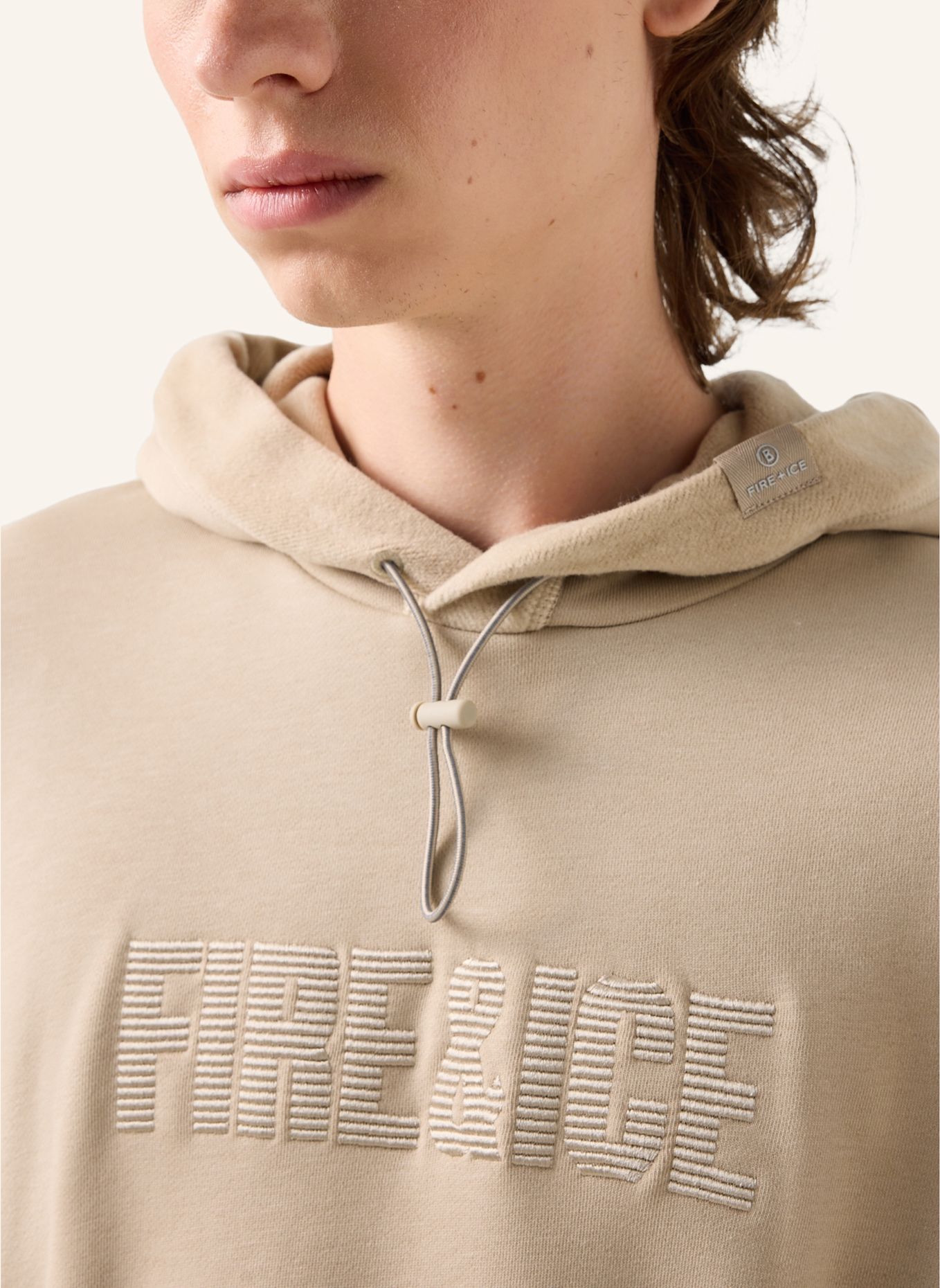 FIRE+ICE Baumwoll-Hoodie Kristan: BEIGE