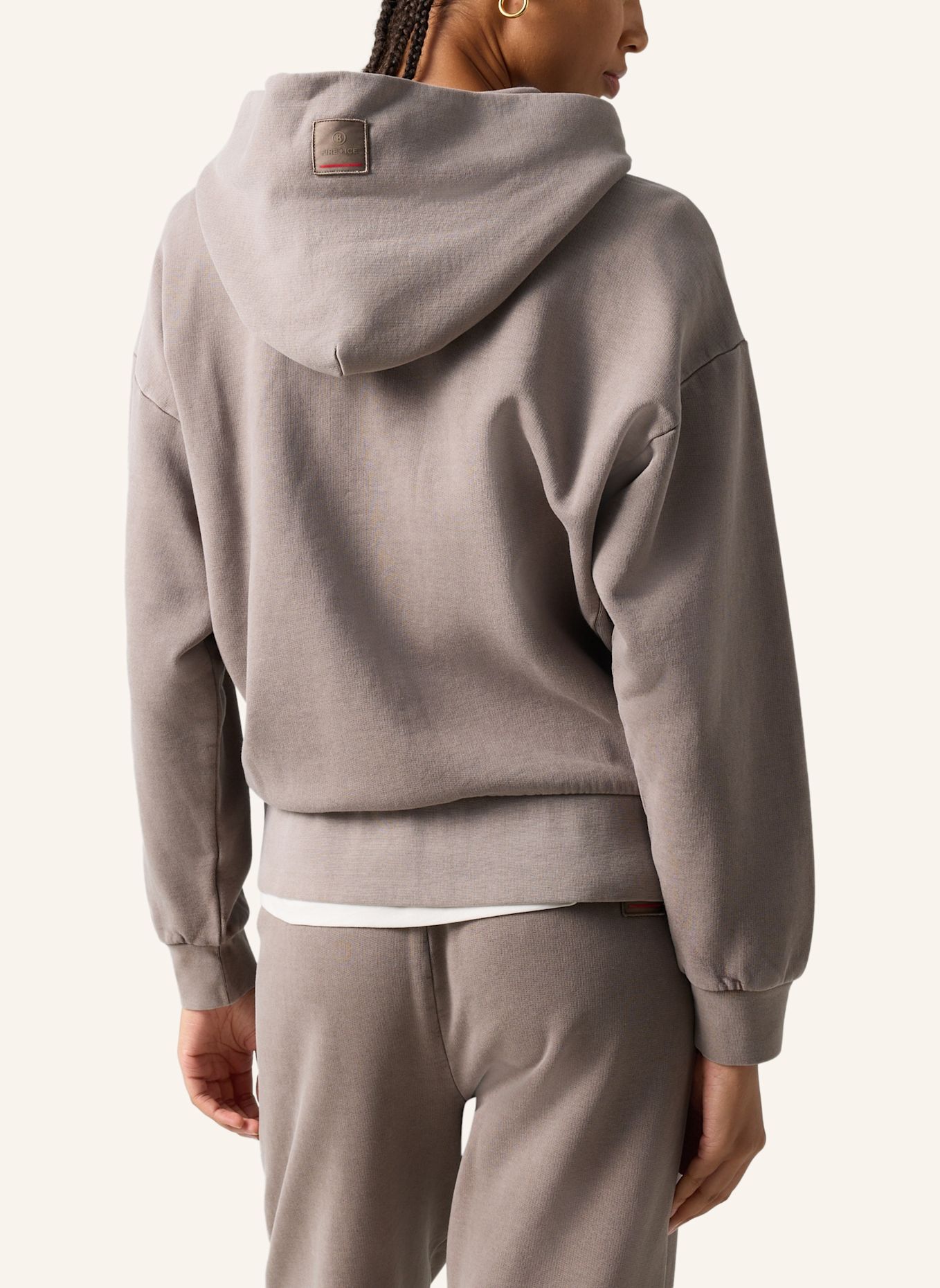 FIRE+ICE Baumwoll-Hoodie-Sweatjacke Ilona: TAUPE
