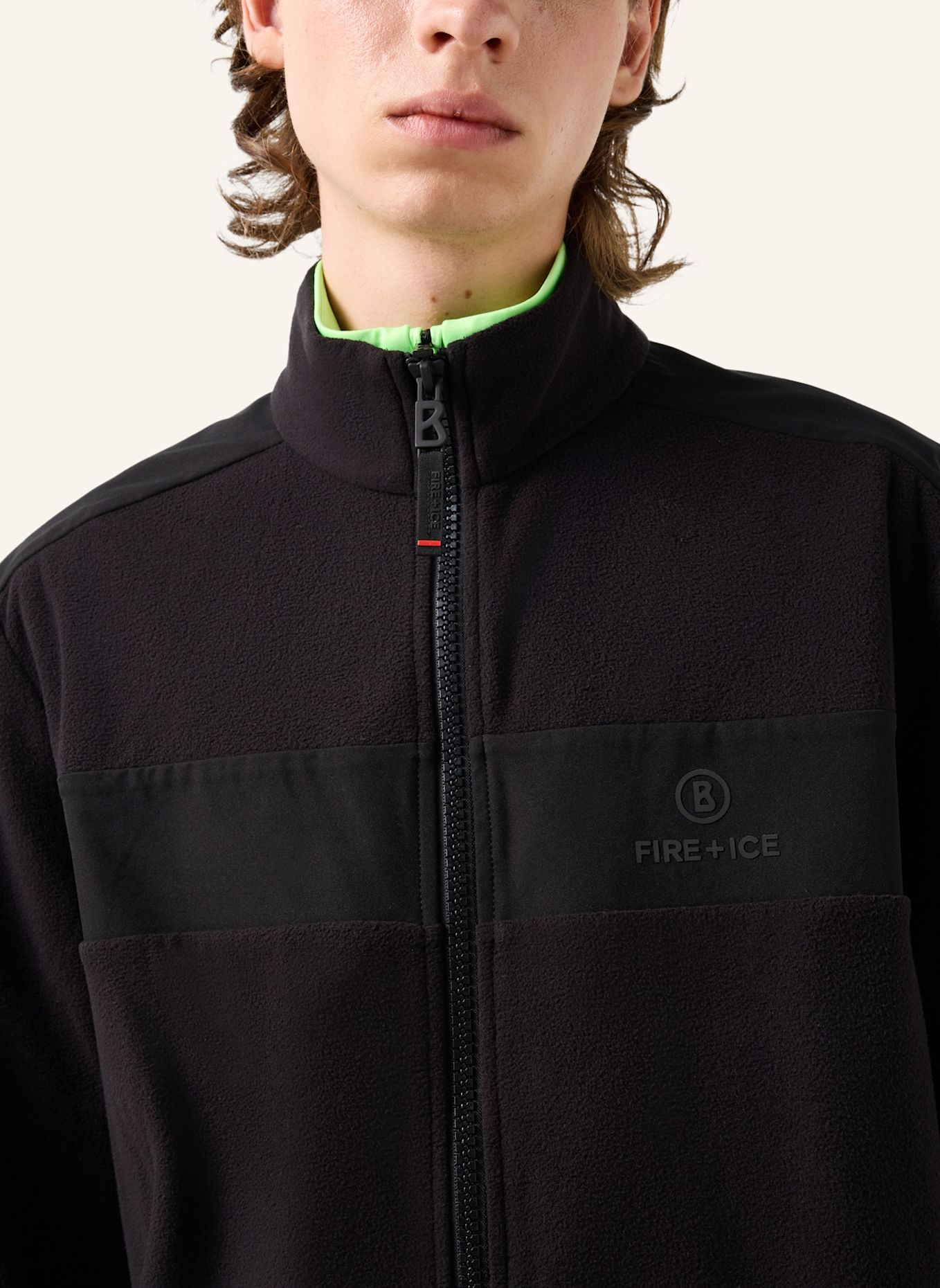 FIRE+ICE Midlayer-Fleecejacke Josh: SCHWARZ
