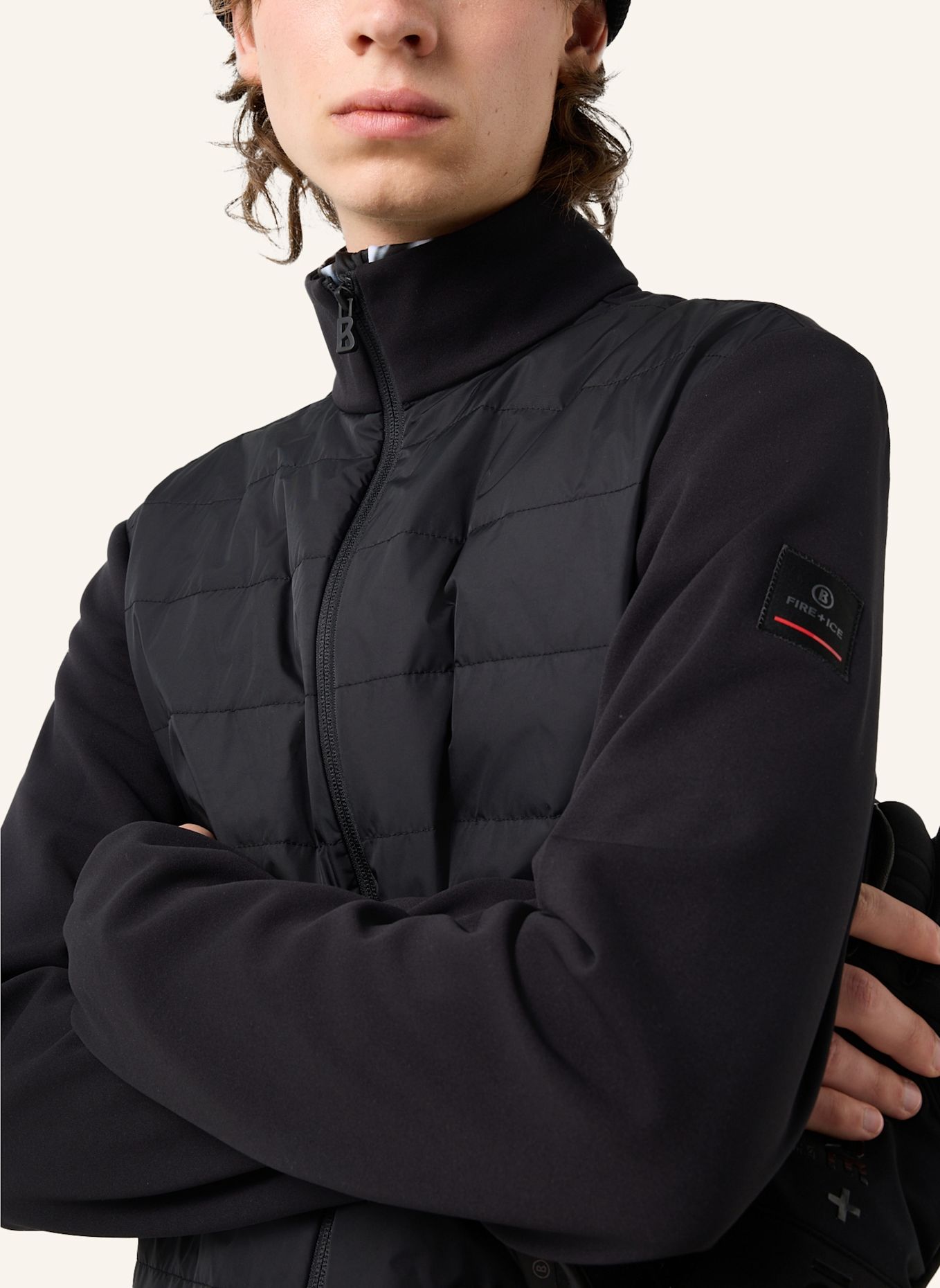 FIRE+ICE Midlayer-Hybrid-Jacke Banjan: SCHWARZ