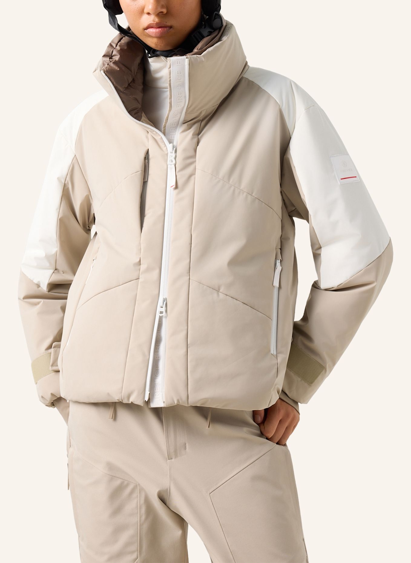 FIRE+ICE Skijacke Sasha: BEIGE / WEISS