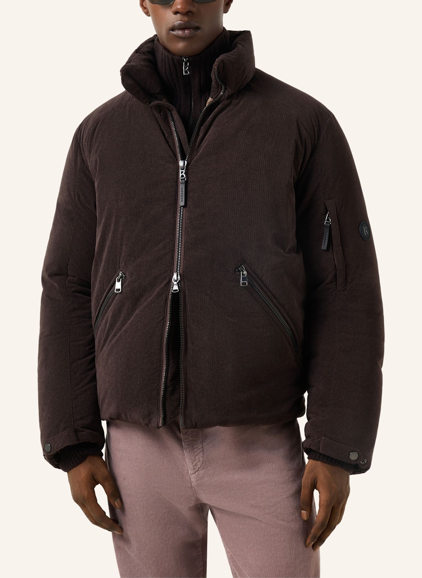 BOGNER Cord-Daunenjacke Bert: BRAUN