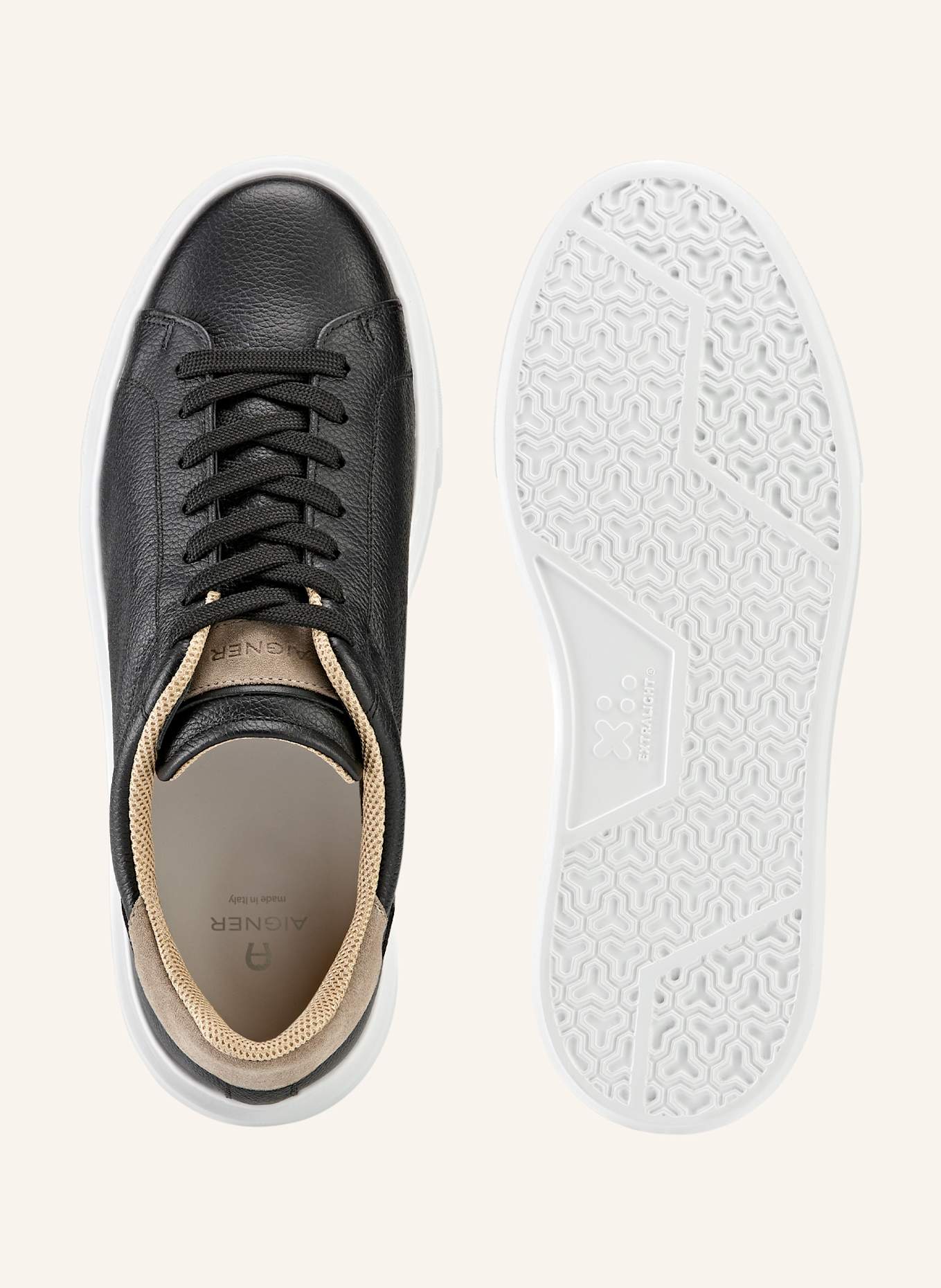 AIGNER sneaker WILLIAM 10A: SCHWARZ/ BEIGE