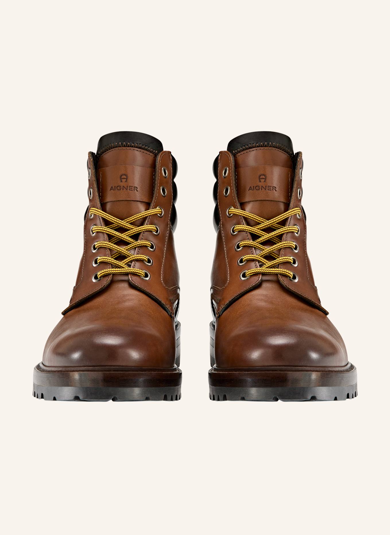 AIGNER lace boot CHARLES 7B: COGNAC