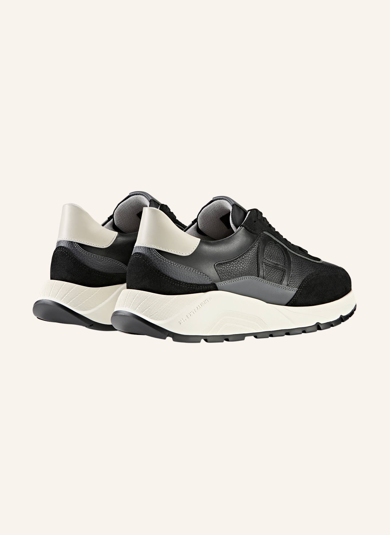 AIGNER runner sneaker JUSTIN 6A: SCHWARZ/ WEISS