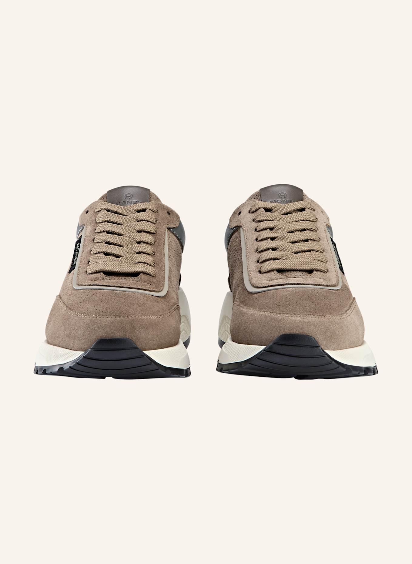 AIGNER runner sneaker JUSTIN 4F: BRAUN/ GRAU