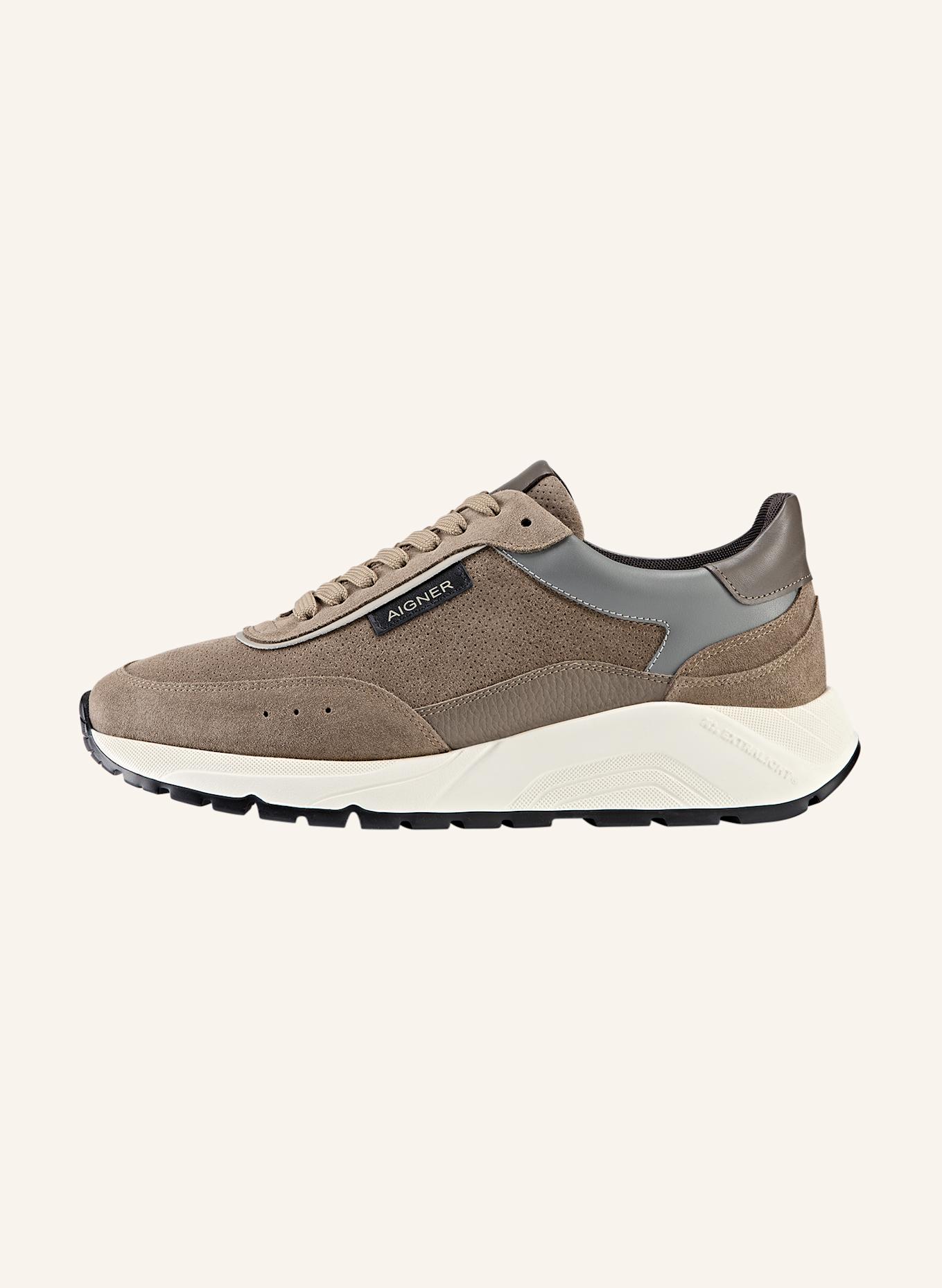 AIGNER runner sneaker JUSTIN 4F: BRAUN/ GRAU