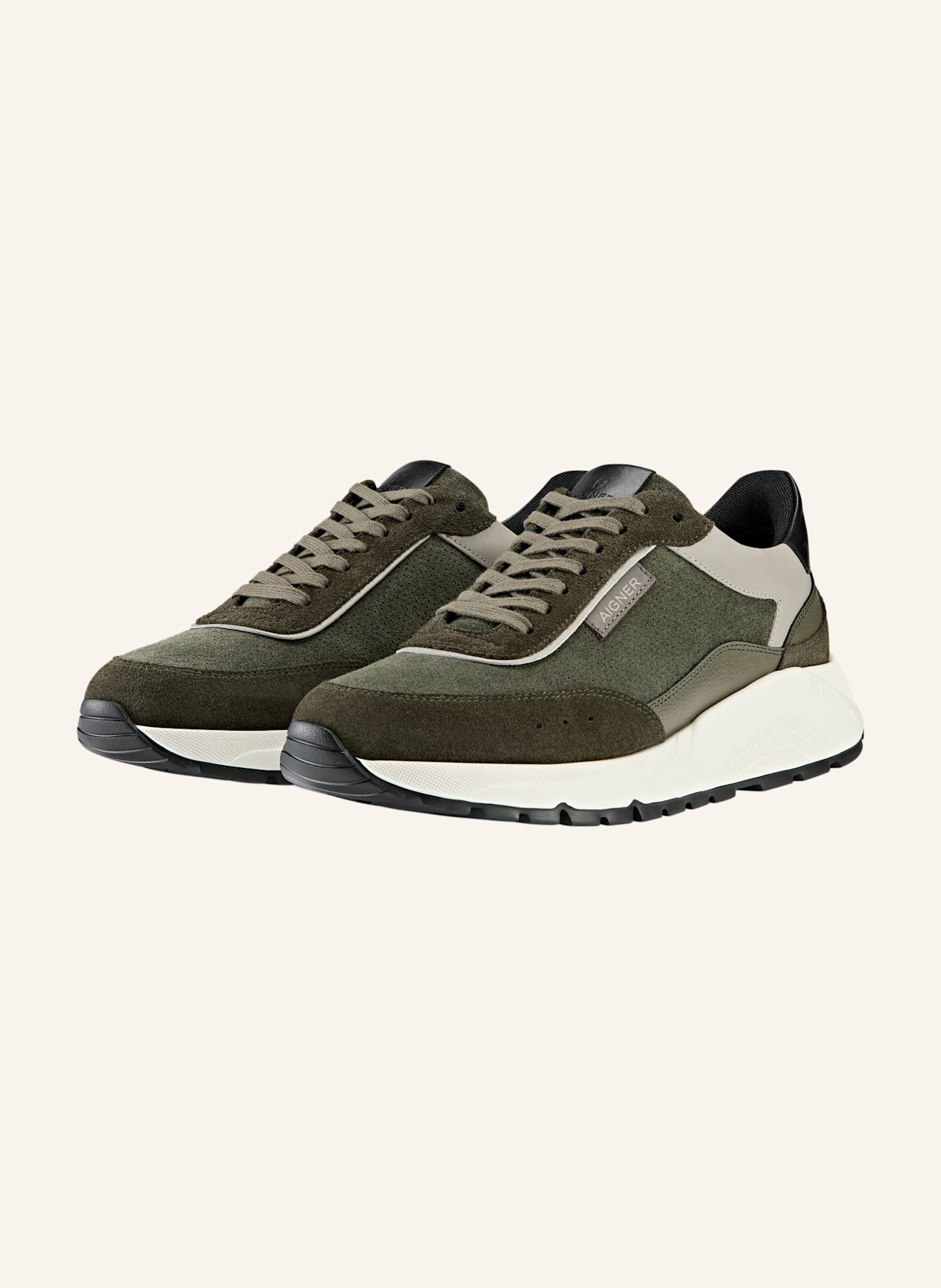 AIGNER runner sneaker JUSTIN 4E: DUNKELGRÜN