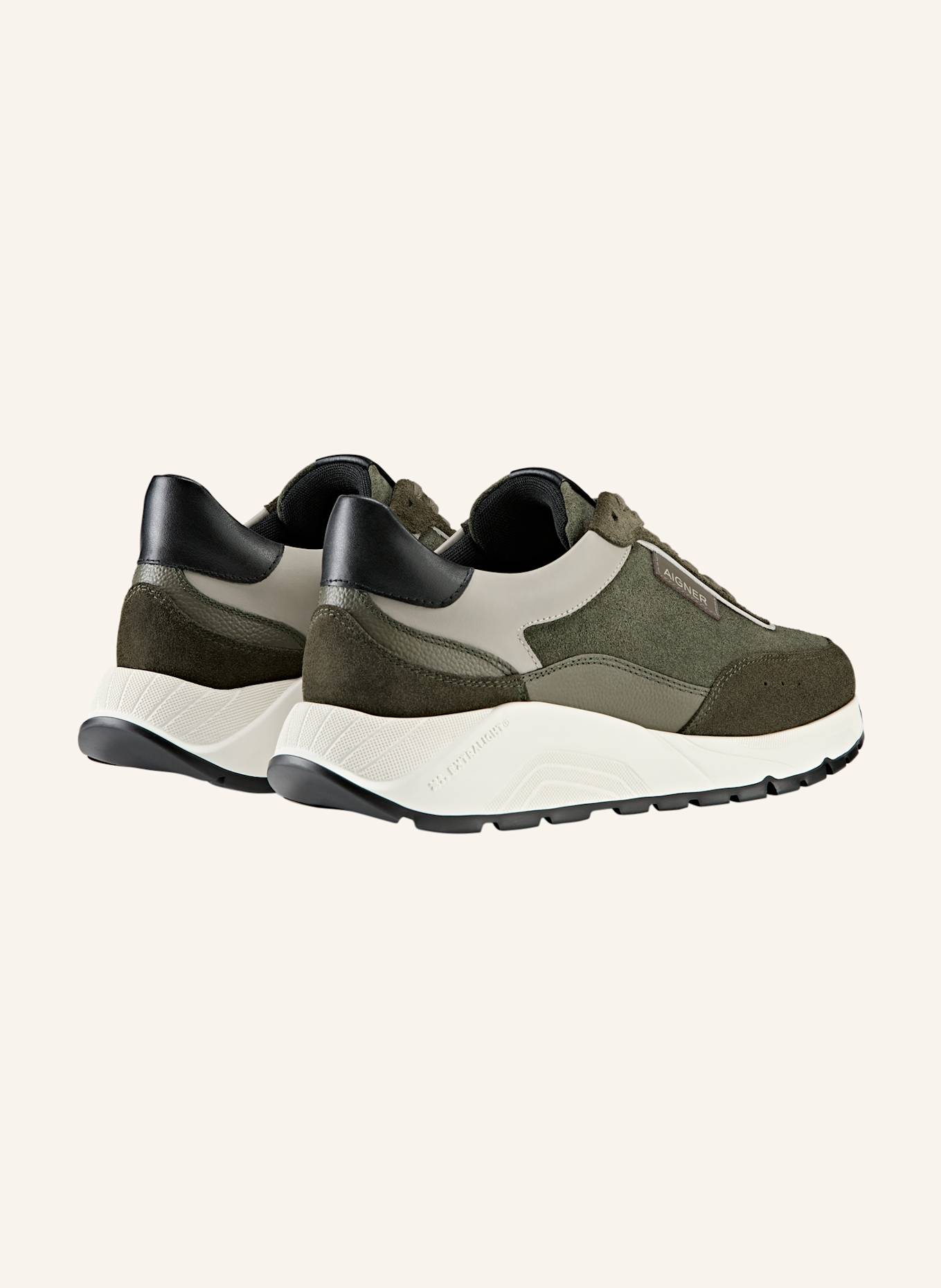 AIGNER runner sneaker JUSTIN 4E: DUNKELGRÜN