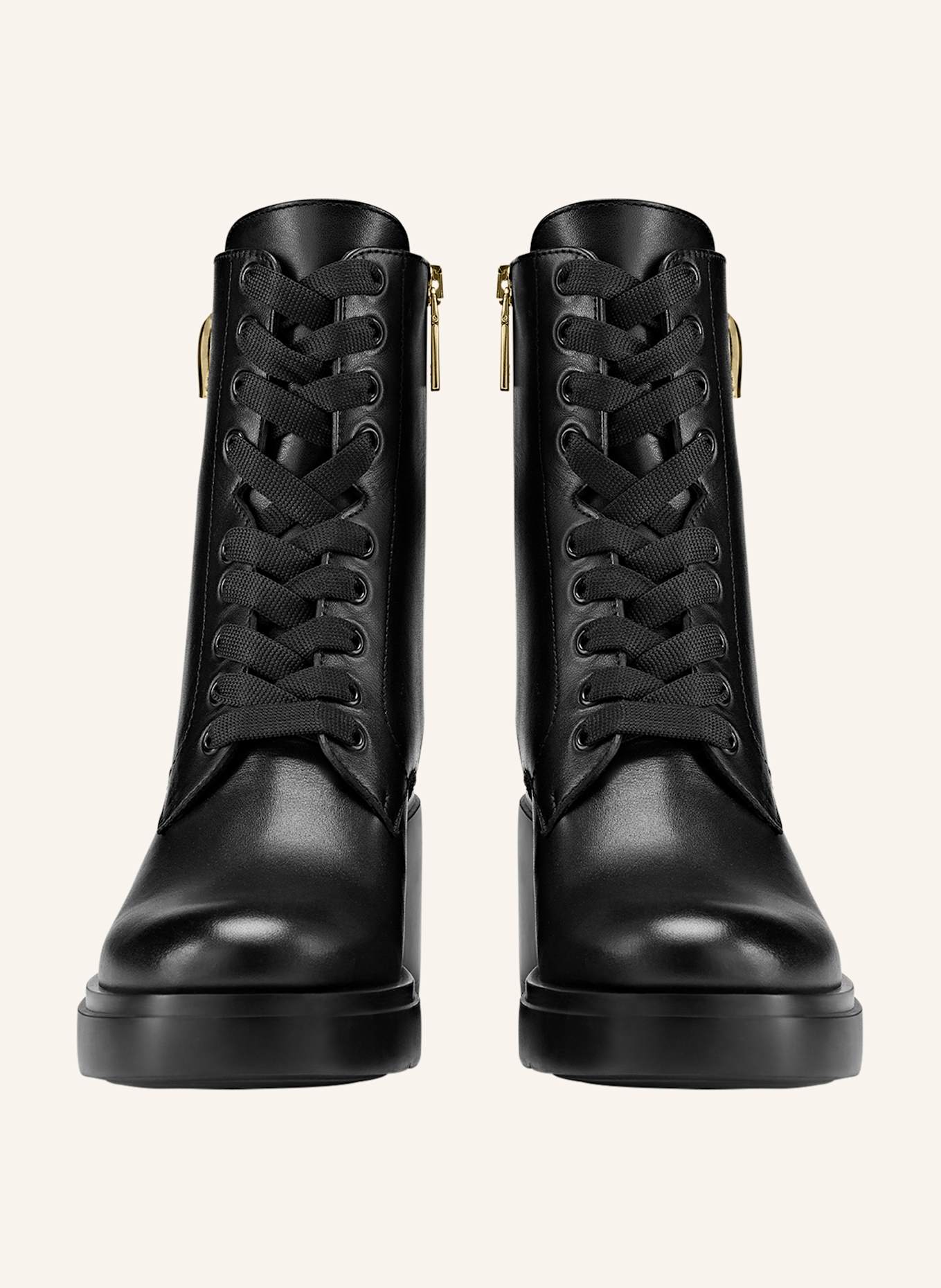 AIGNER block heel lace bootie NORA 1A: SCHWARZ