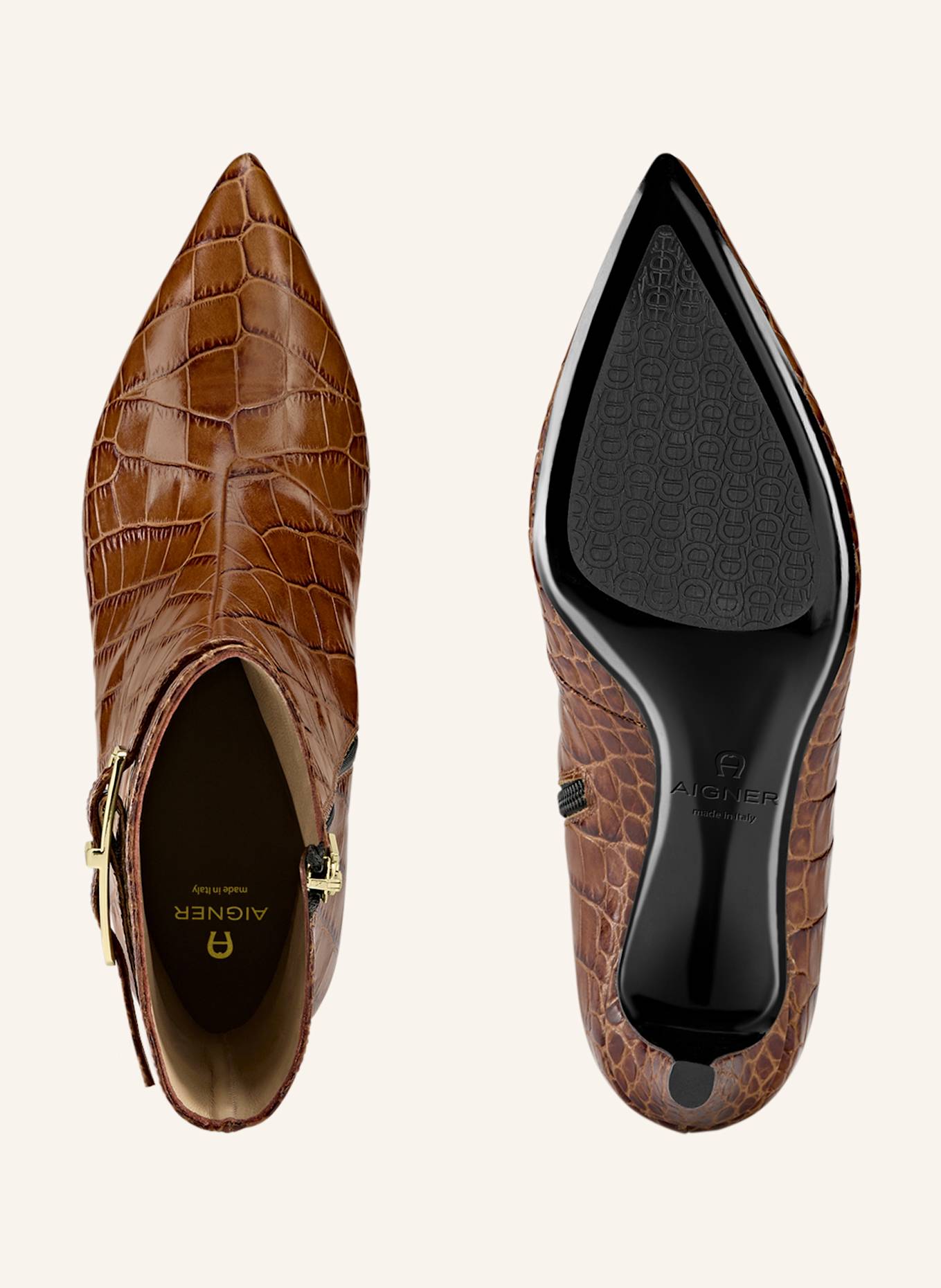 AIGNER heel bootie MADONNA 12E: COGNAC