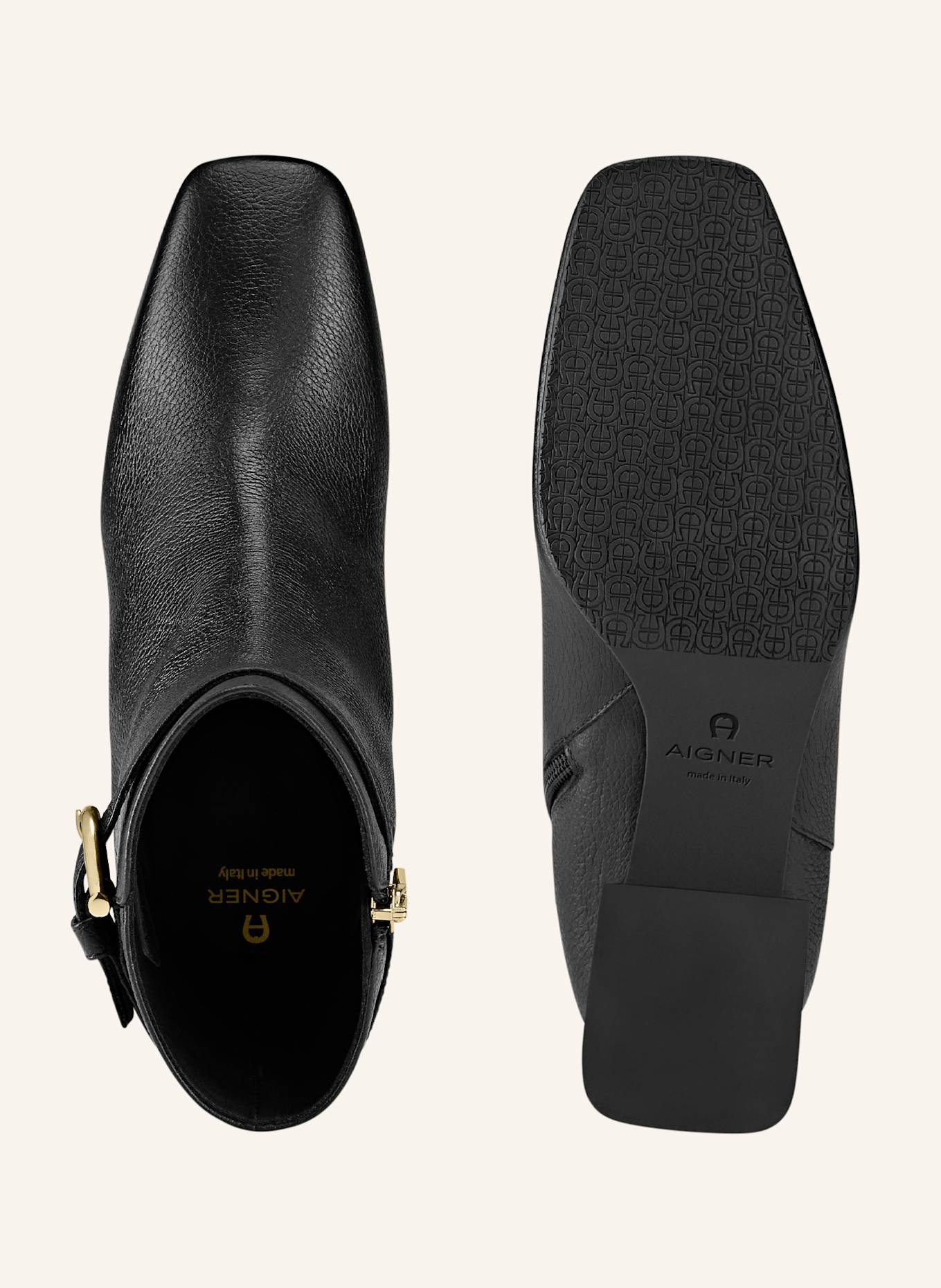 AIGNER mid-heel bootie OLIVIA 16C: SCHWARZ