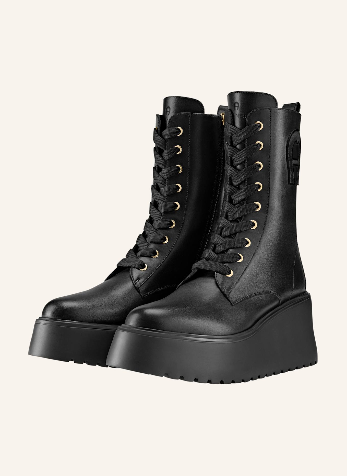 AIGNER plateau bootie with lacing Plateau Bootie 2B: SCHWARZ