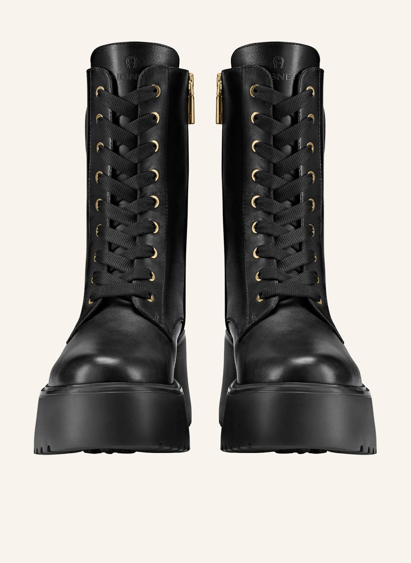 AIGNER plateau bootie with lacing Plateau Bootie 2B: SCHWARZ