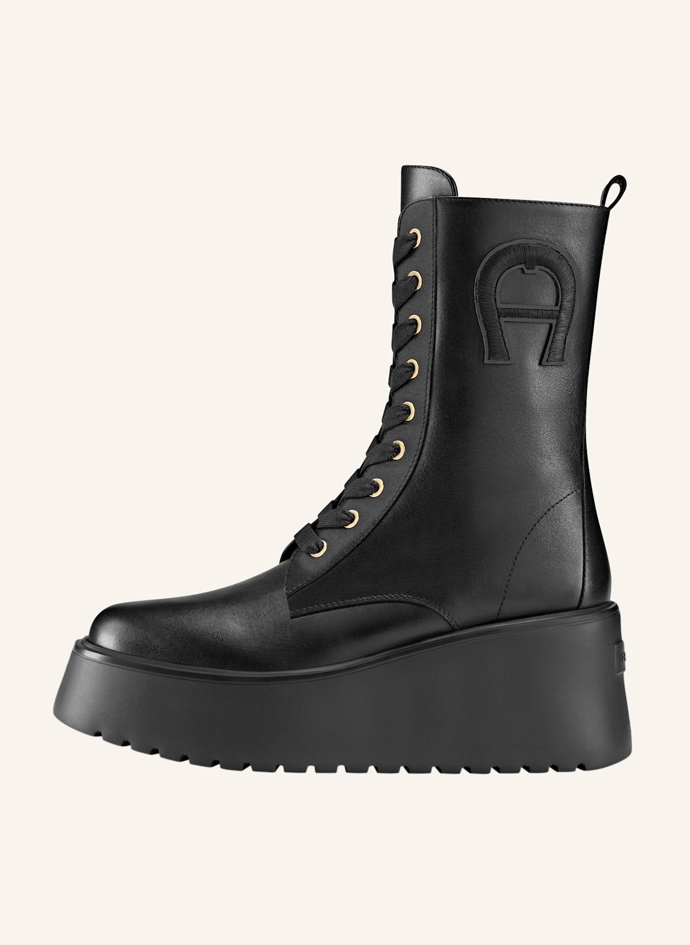 AIGNER plateau bootie with lacing Plateau Bootie 2B: SCHWARZ