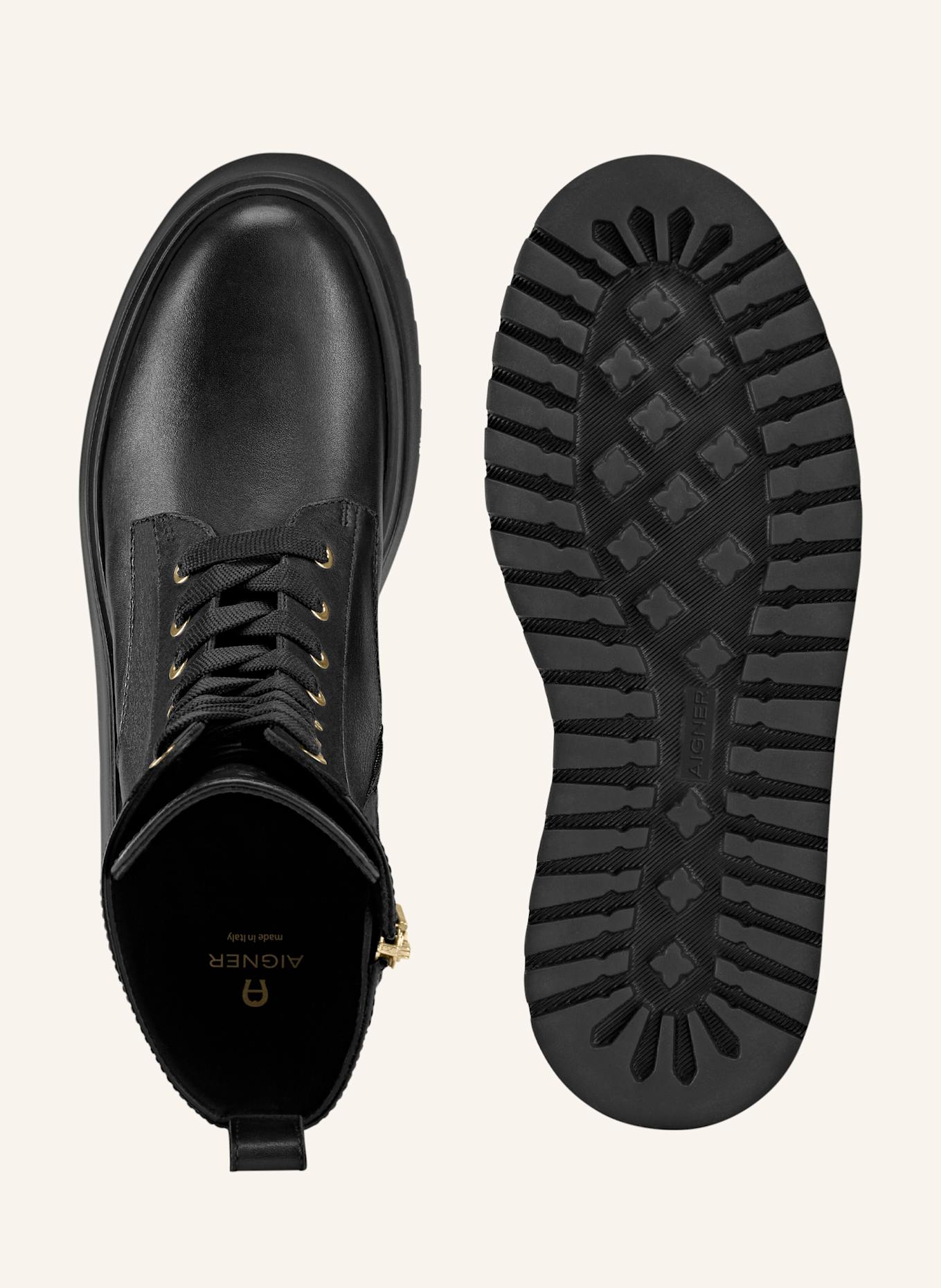 AIGNER plateau bootie with lacing Plateau Bootie 2B: SCHWARZ