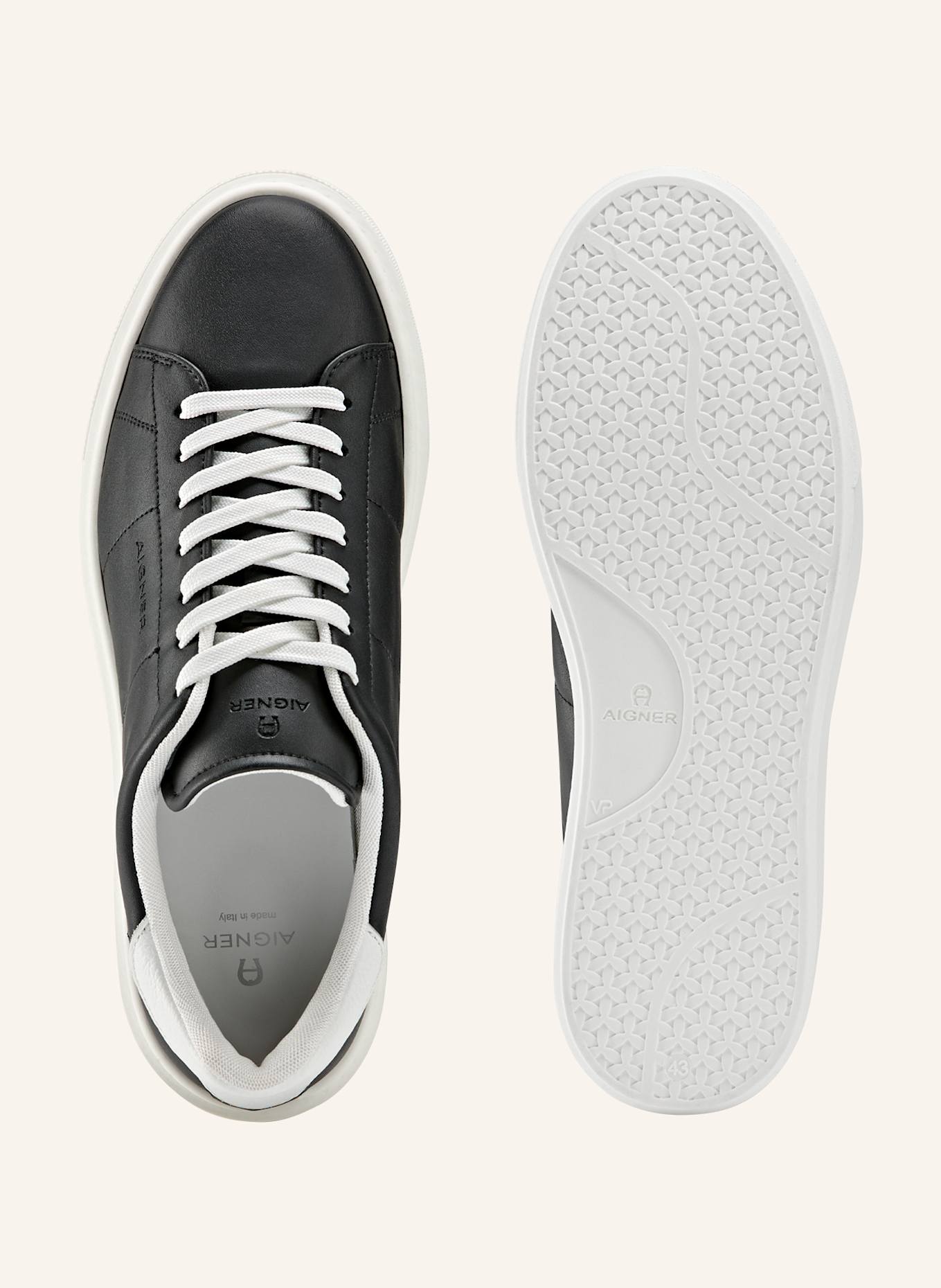 AIGNER sneaker OLIVER 1A: SCHWARZ/ WEISS