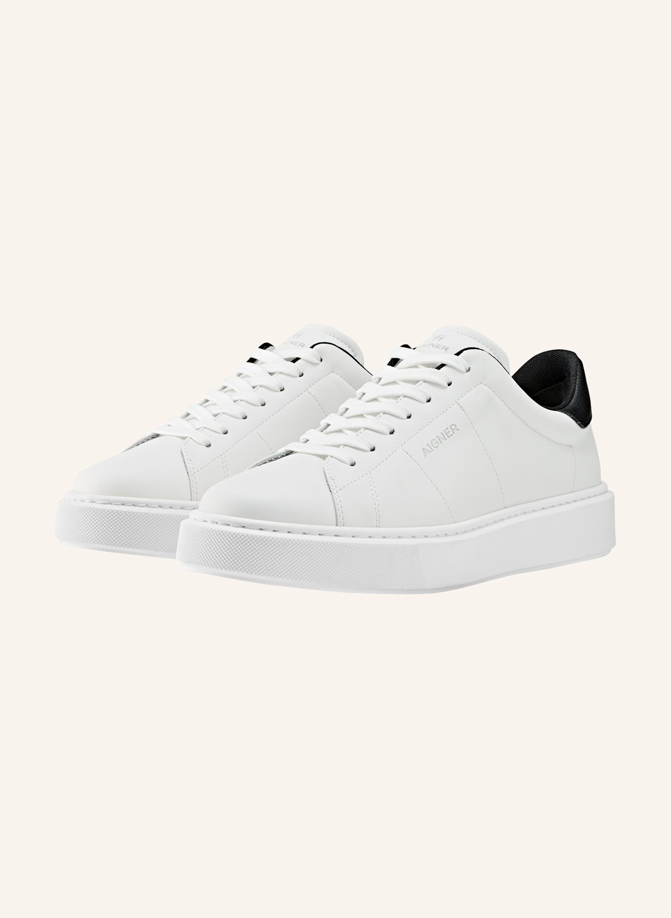 AIGNER sneaker OLIVER 1A: WEISS/ SCHWARZ
