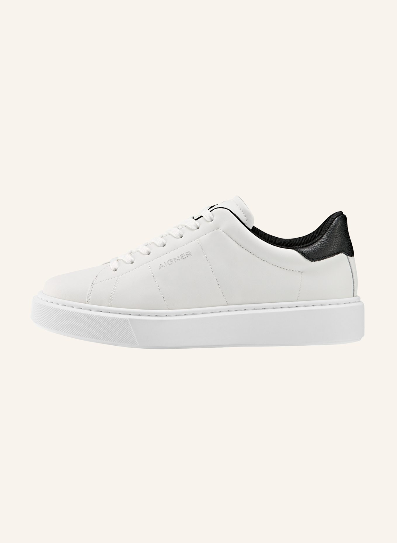 AIGNER sneaker OLIVER 1A: WEISS/ SCHWARZ