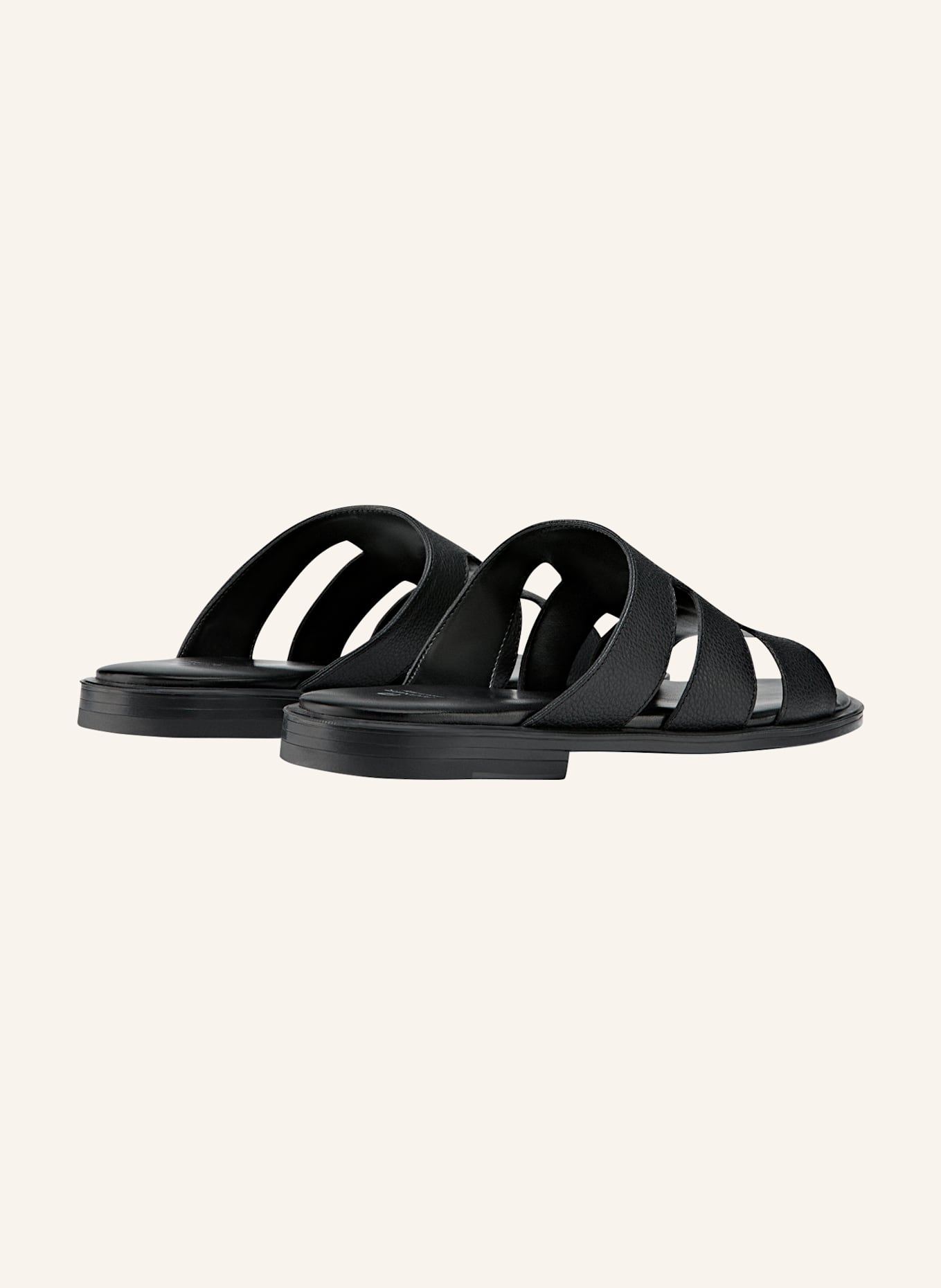 AIGNER leather sandal NOEL 2A: SCHWARZ