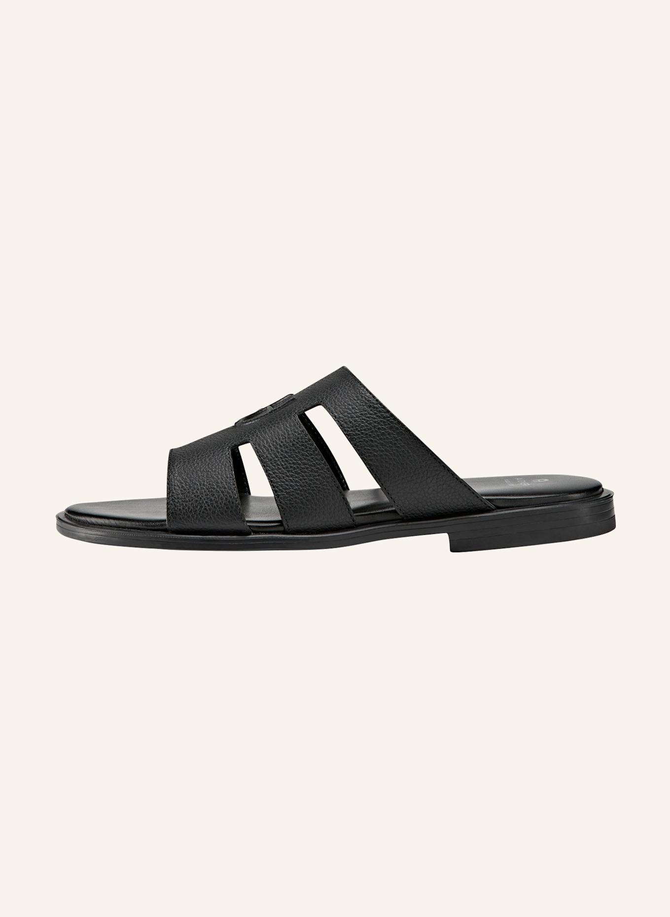 AIGNER leather sandal NOEL 2A: SCHWARZ