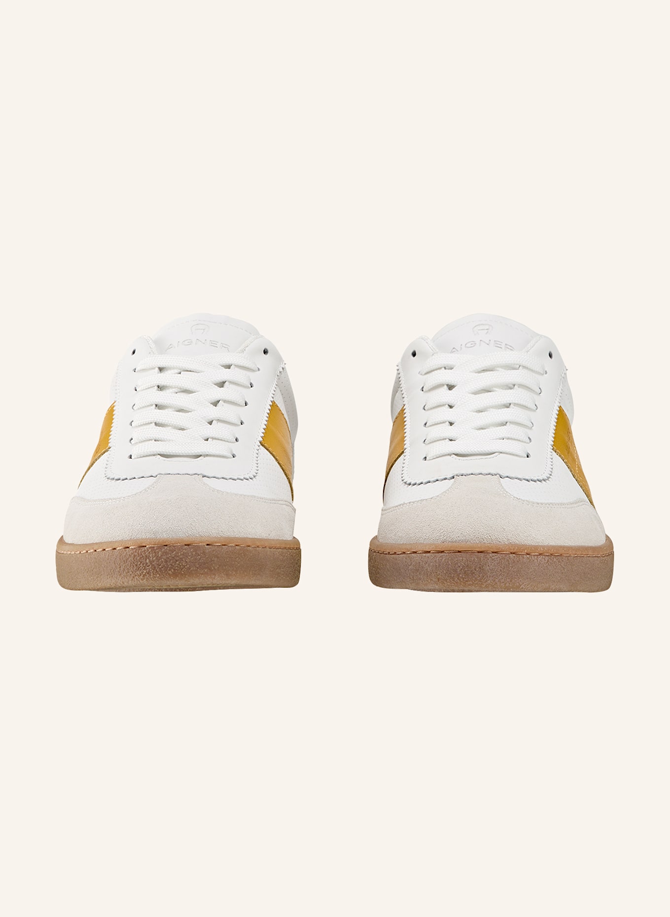 AIGNER sneaker LUKE 3B: WEISS/ OLIV