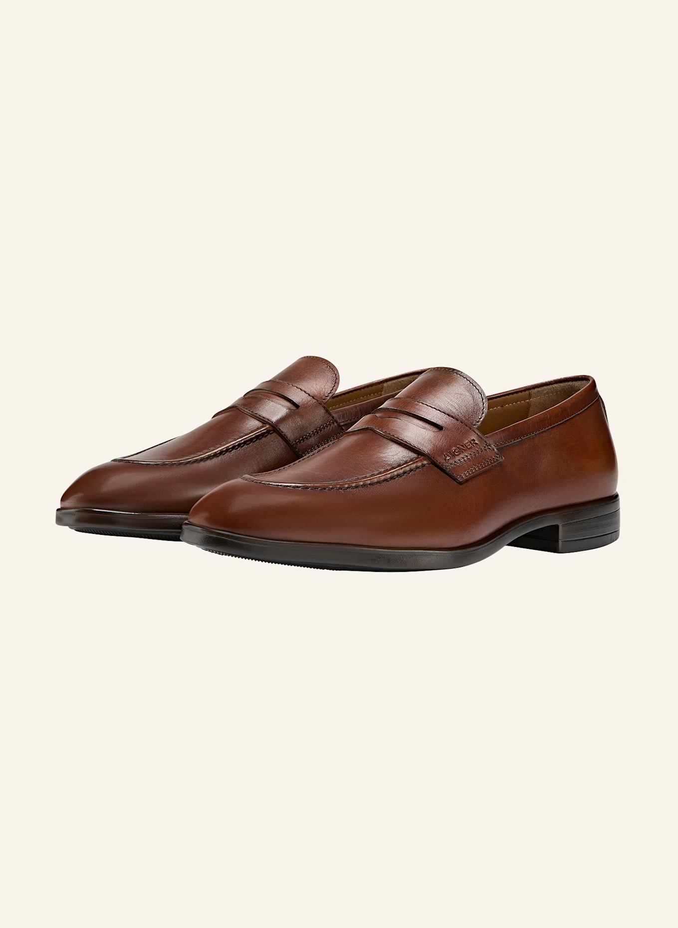 AIGNER penny loafer MORRIS 4A: COGNAC