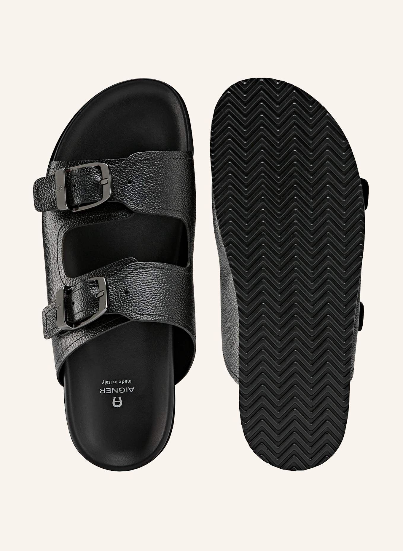 AIGNER lounge sandal MARC 1A: SCHWARZ