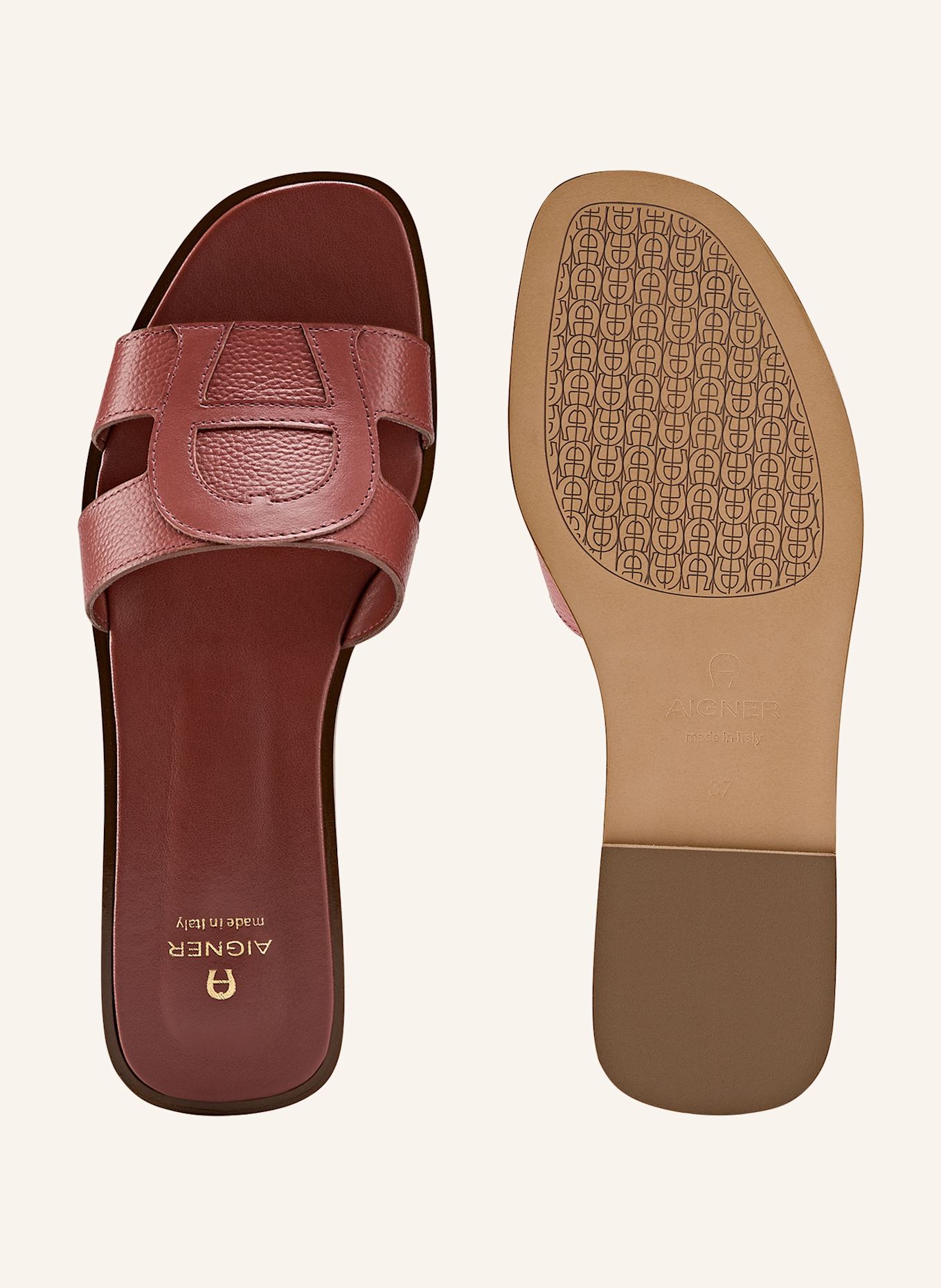AIGNER slide sandal LARA 1A: DUNKELROT