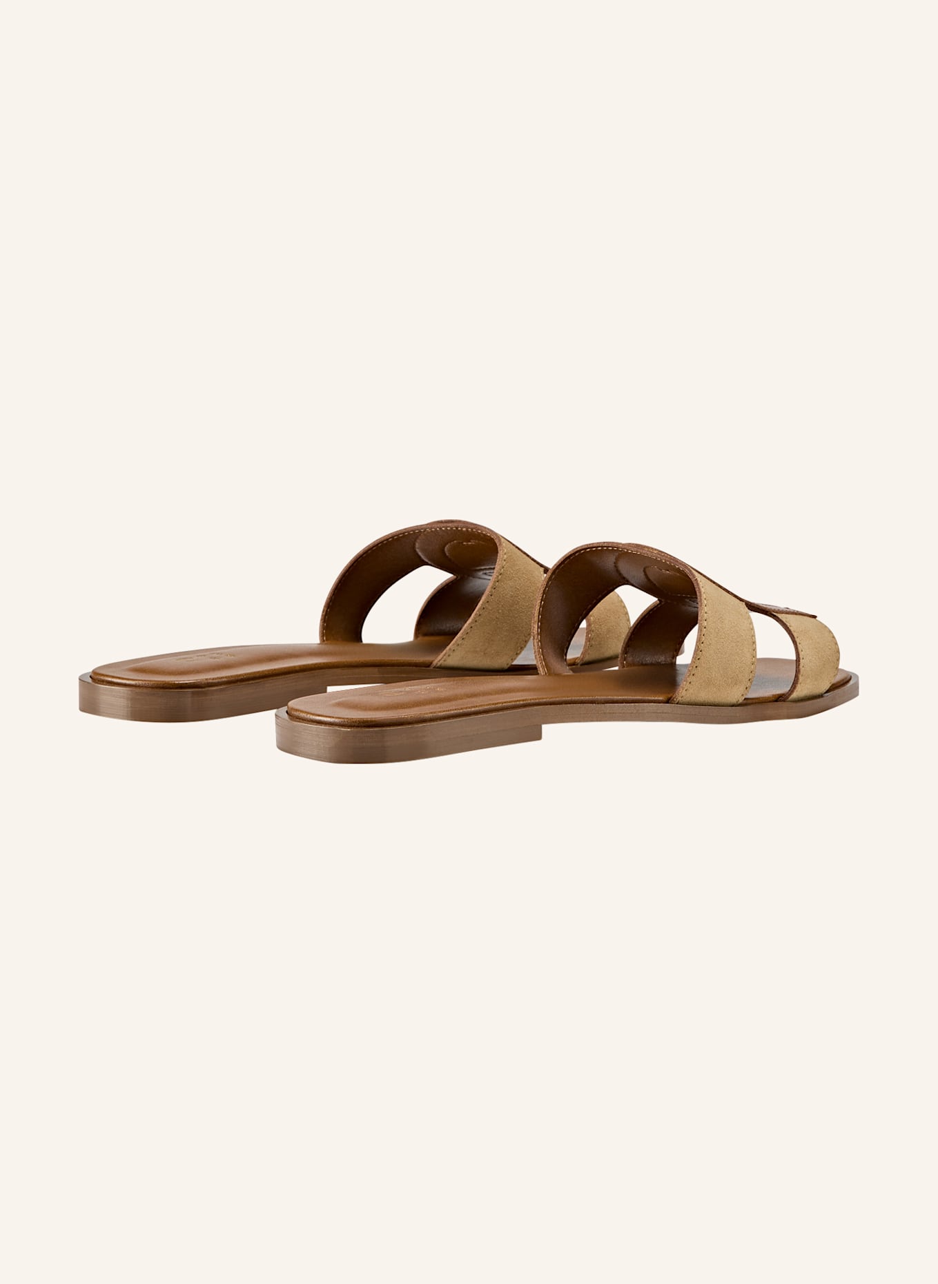 AIGNER slide sandal LARA 1B: BEIGE/ COGNAC