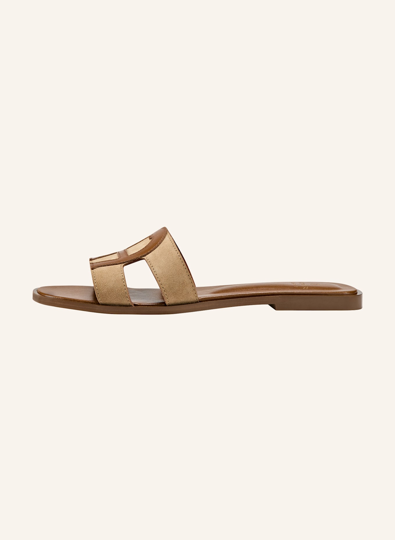 AIGNER slide sandal LARA 1B: BEIGE/ COGNAC