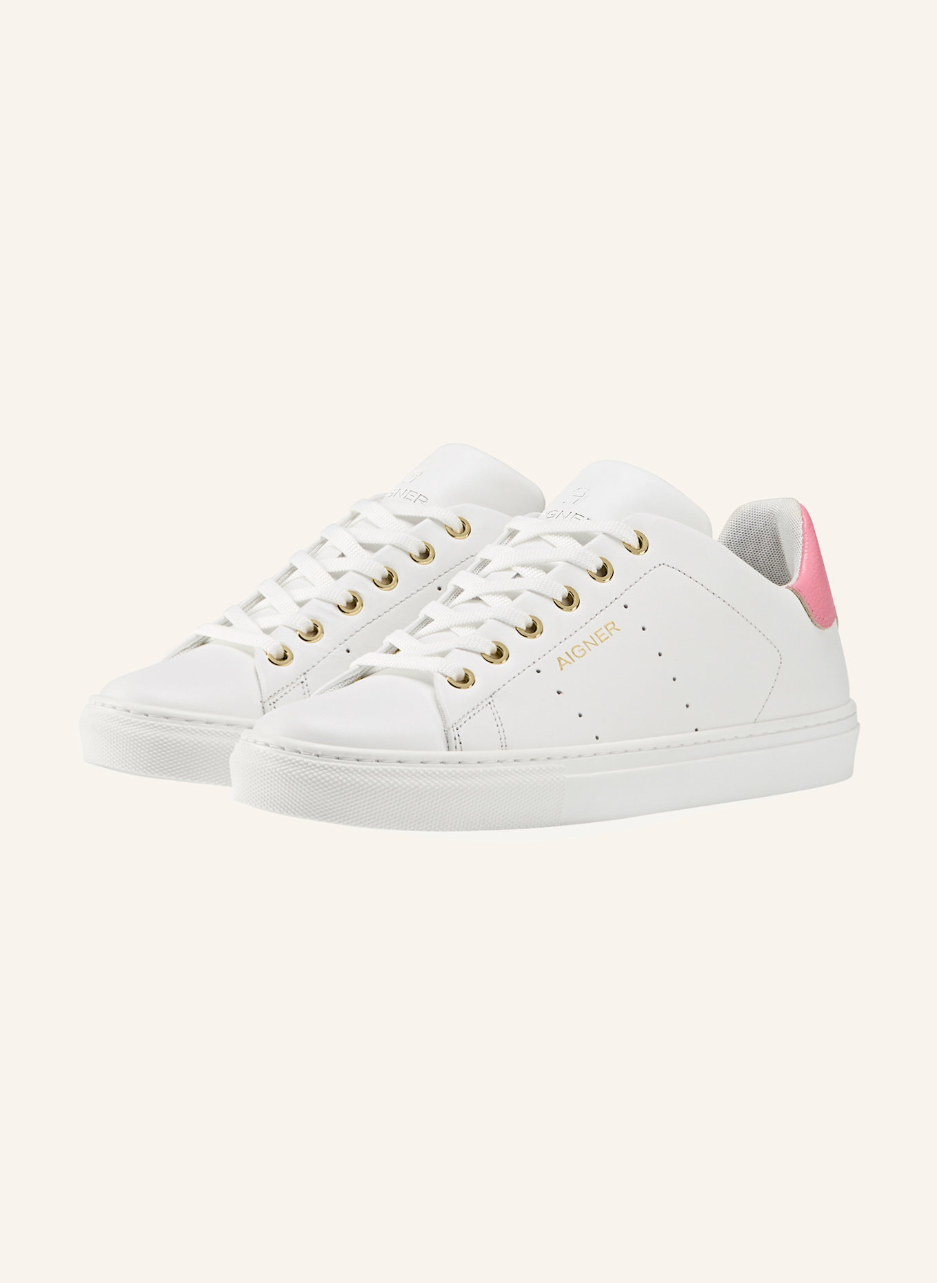AIGNER sneaker VERA 2C: WEISS/ ROSA