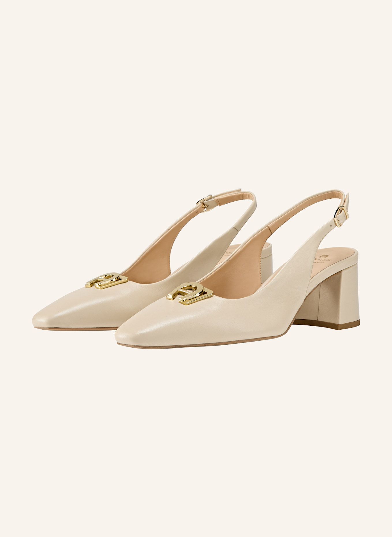 AIGNER slingback pumps MARYLIN 1D: ECRU