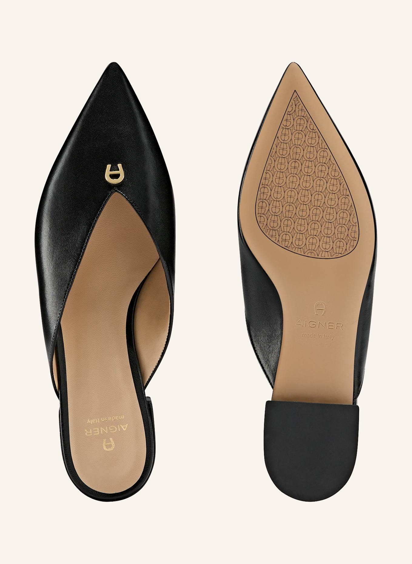 AIGNER mule ALINA 9B: SCHWARZ