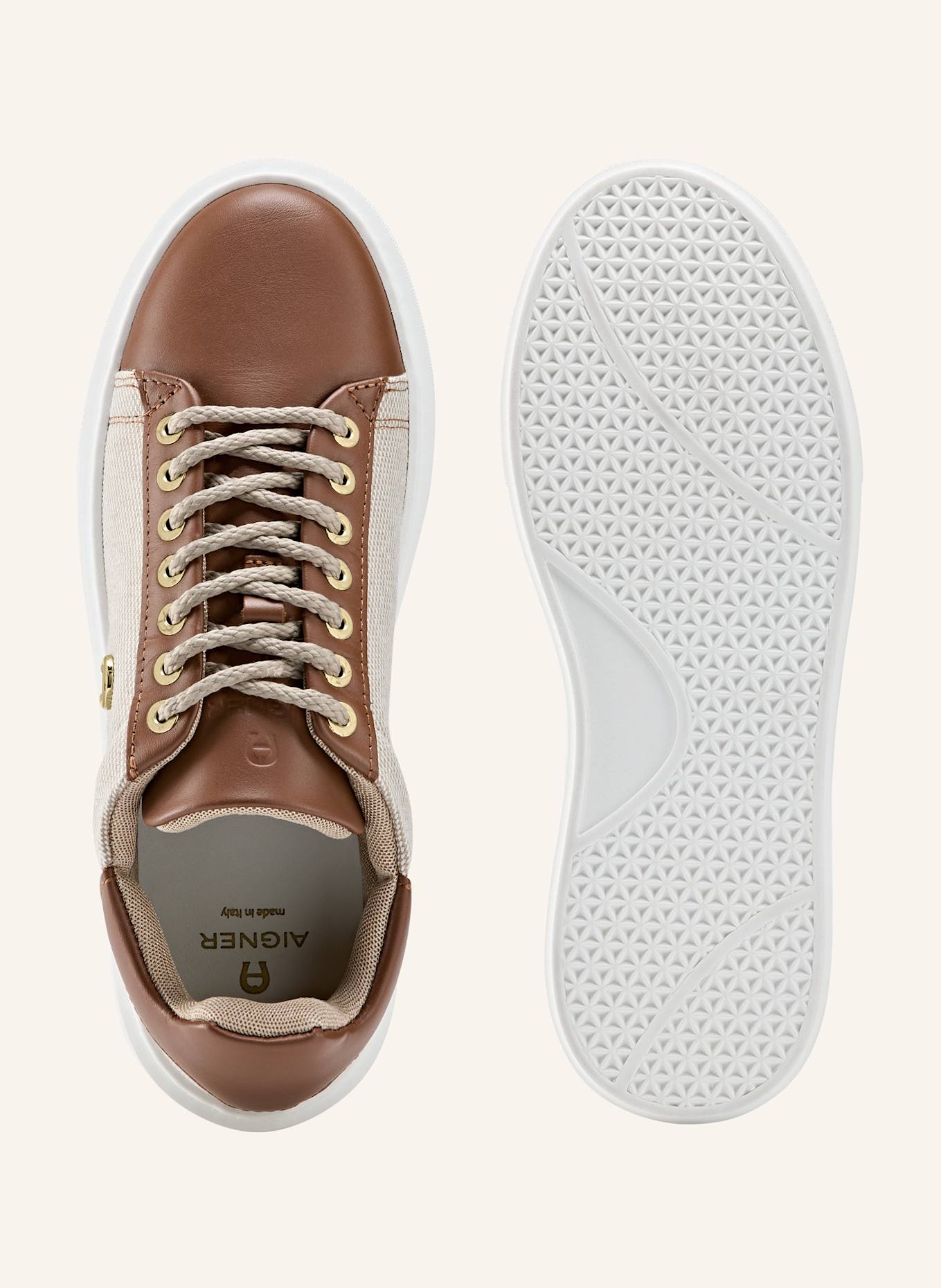 AIGNER sneaker SALLY 23E: BEIGE/ COGNAC