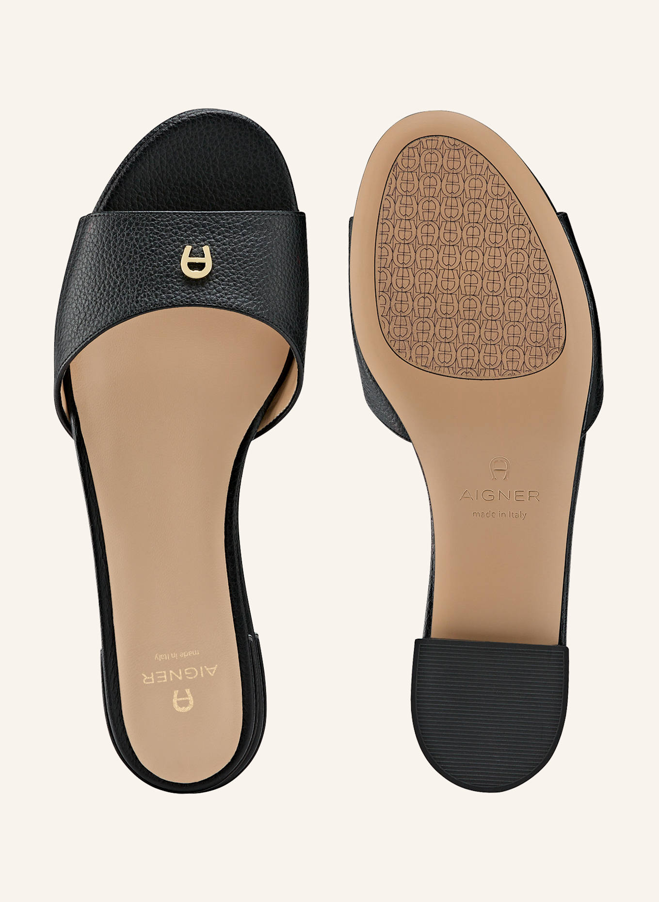 AIGNER slide sandal LEONORA 1B: SCHWARZ