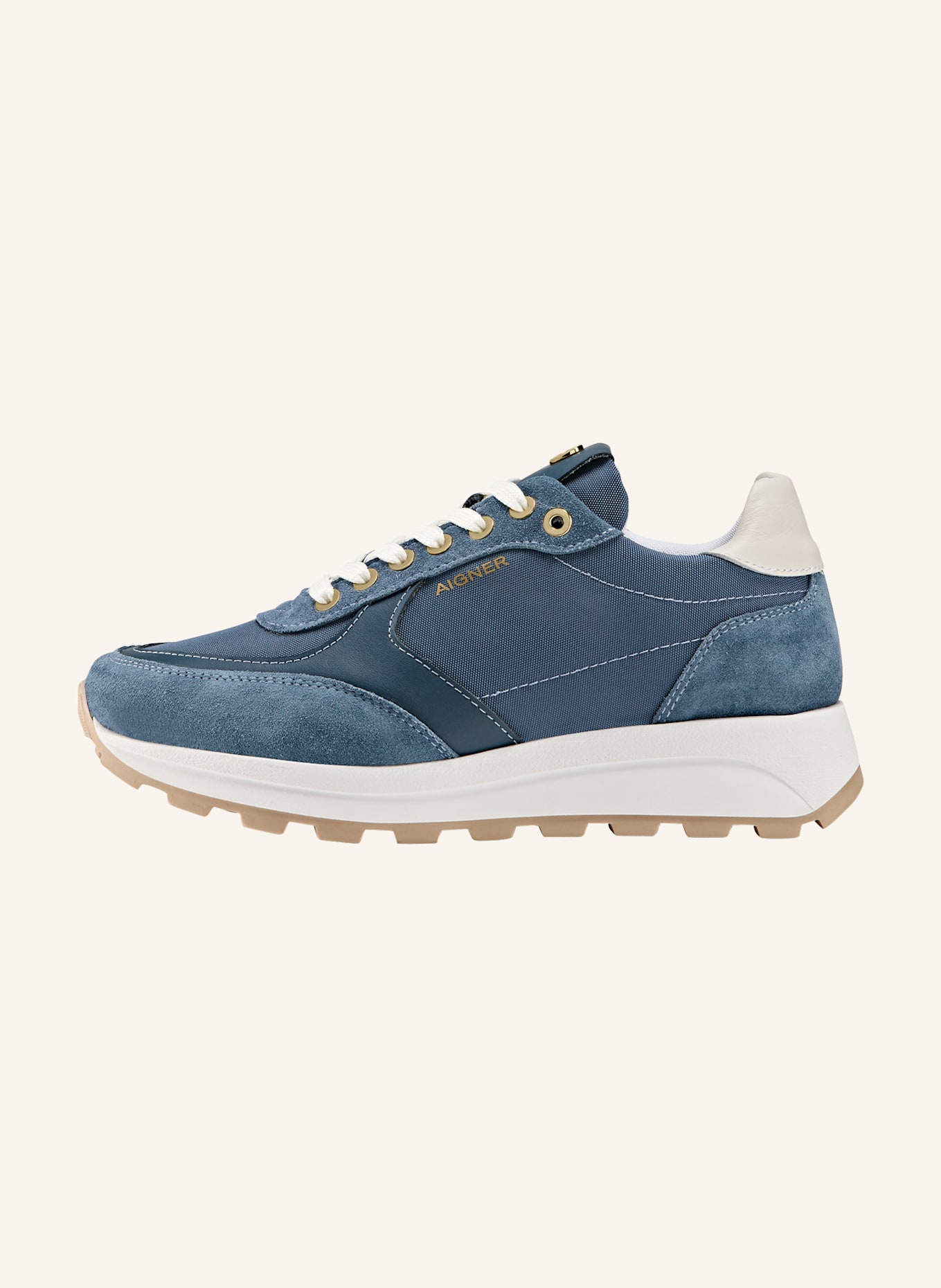 AIGNER runner sneaker SOPHIA 1B: BLAU/ BEIGE