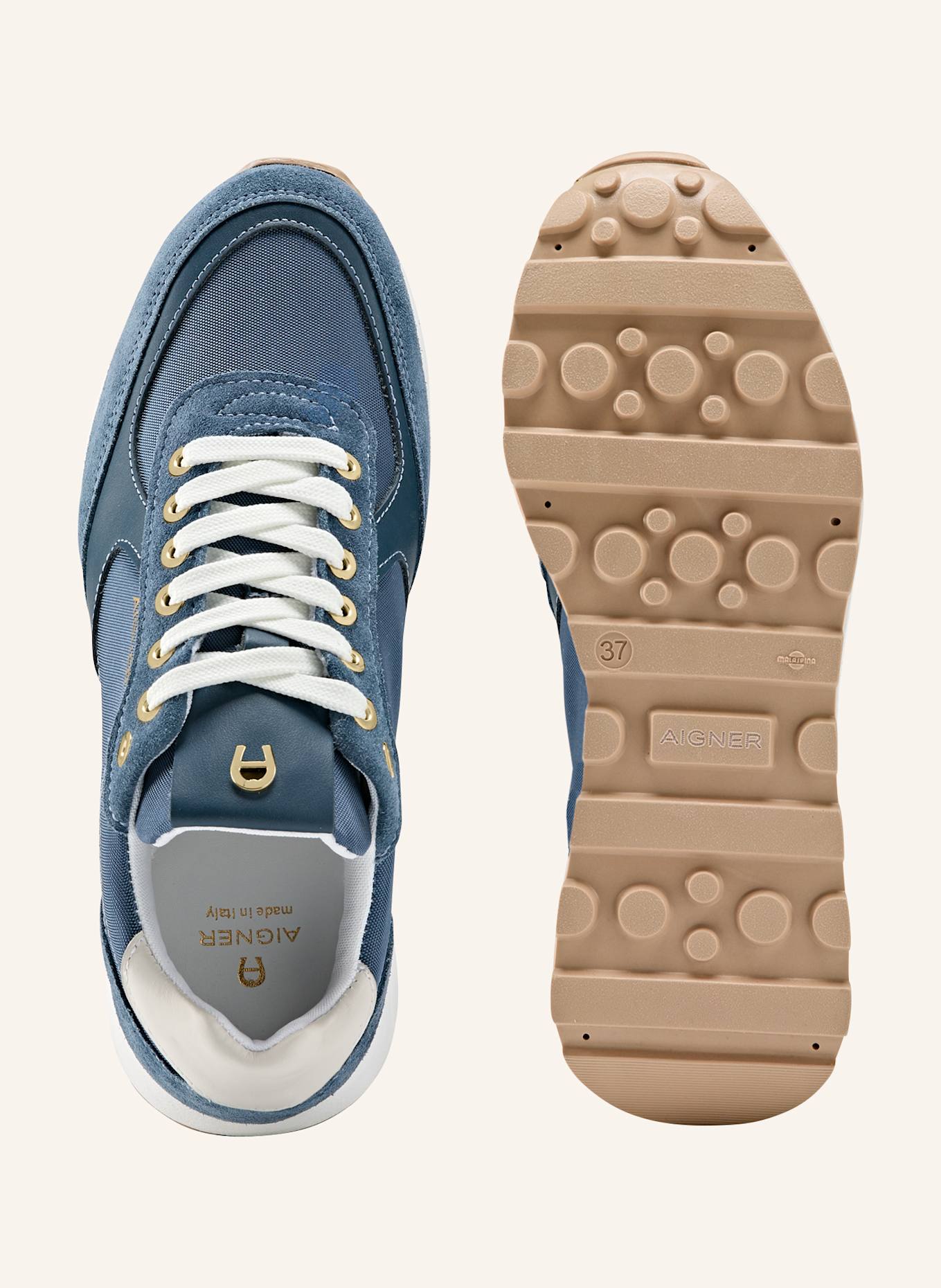 AIGNER runner sneaker SOPHIA 1B: BLAU/ BEIGE
