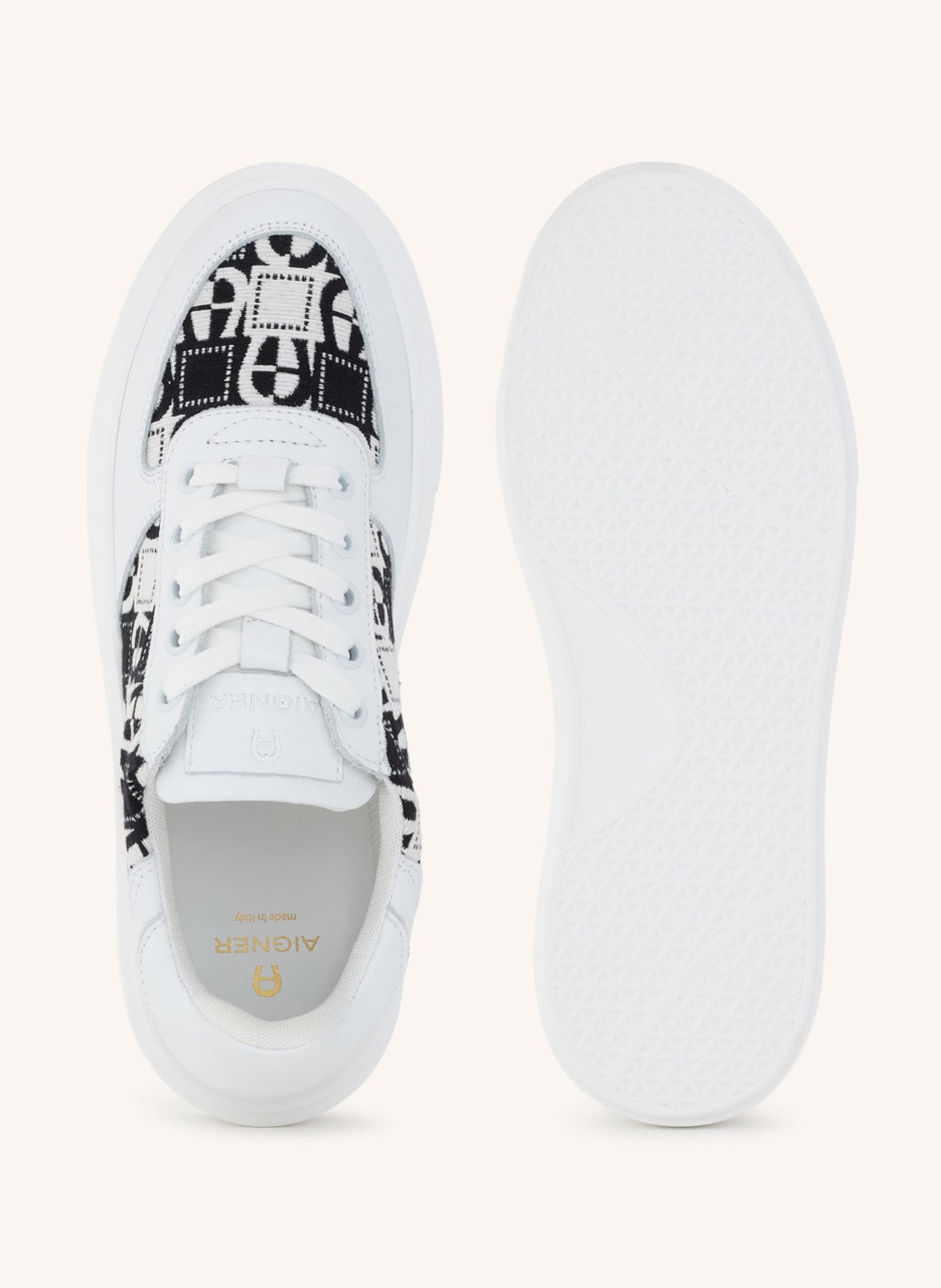 AIGNER sneaker SALLY 4H: WEISS/ SCHWARZ