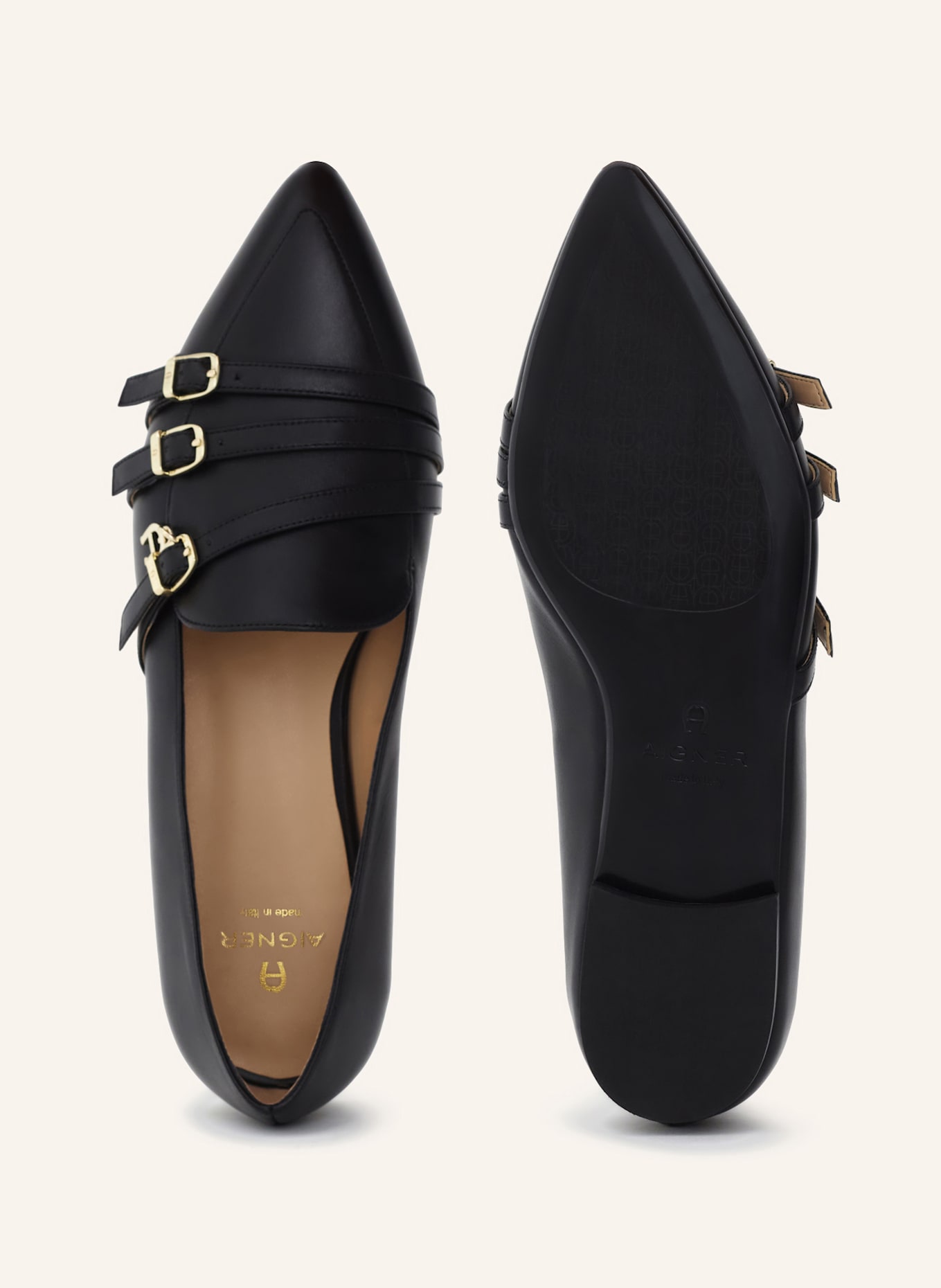 AIGNER pointed loafer BLAIR 4A: SCHWARZ