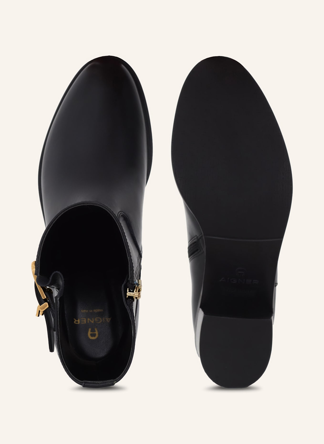 AIGNER block heel bootie MAYA 1A: SCHWARZ